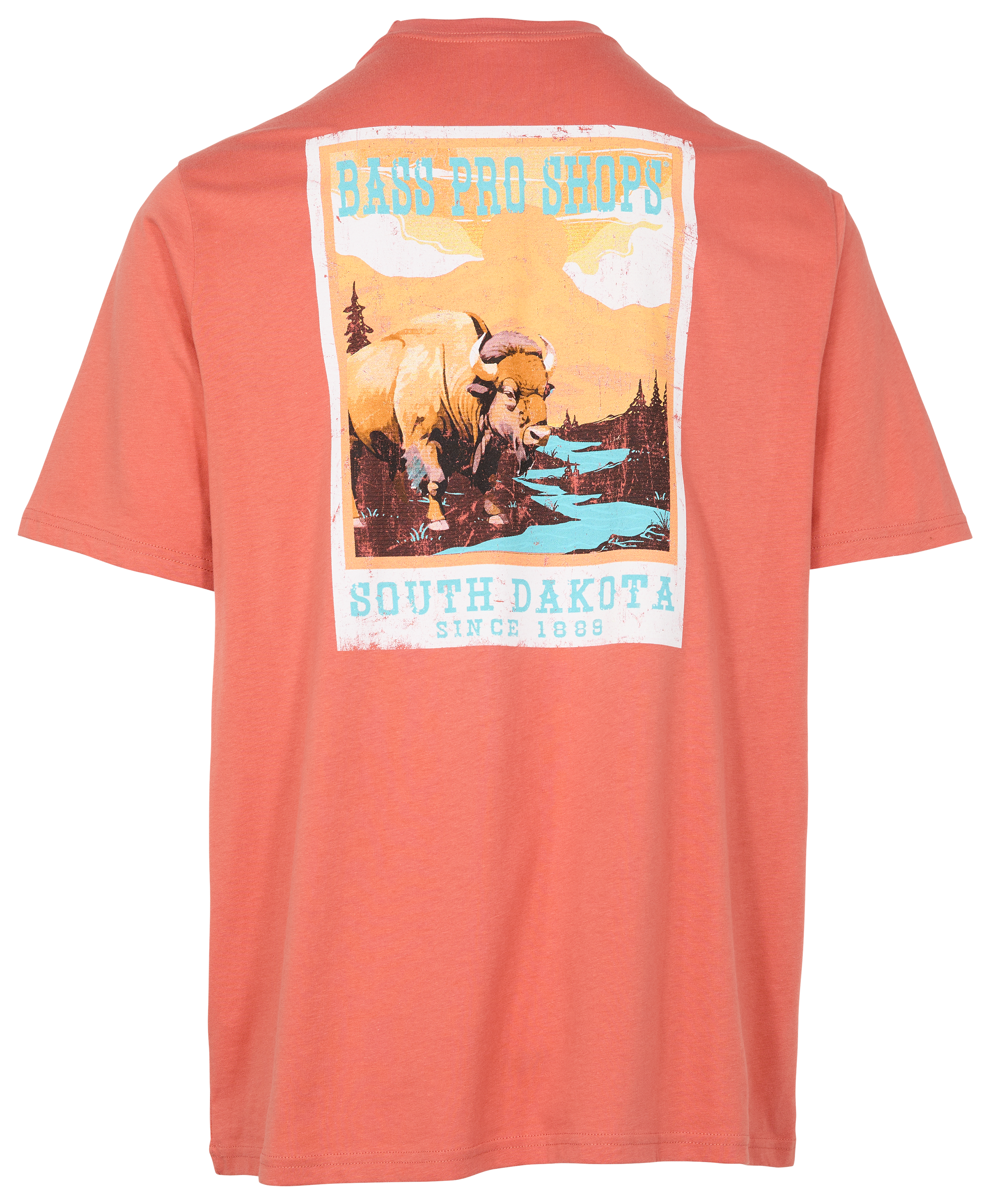 Image of Bass Pro Shops Roam South Dakota Short-Sleeve T-Shirt for Men - Apricot Brandy