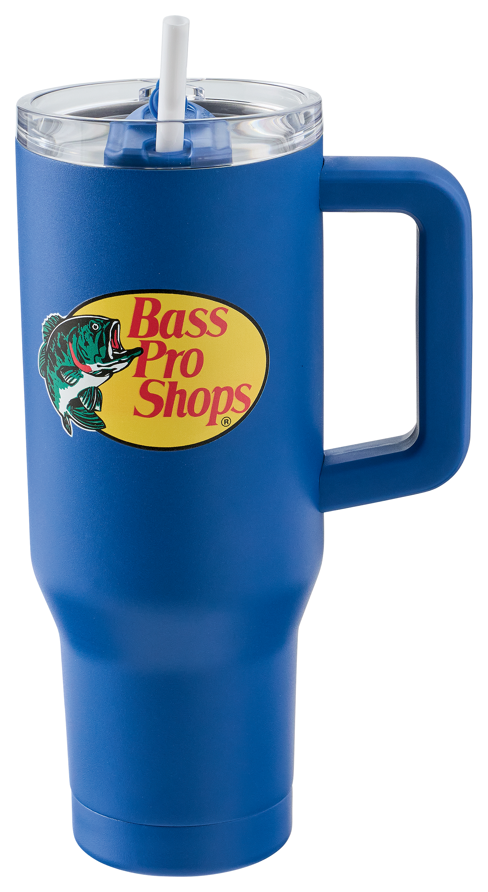 Image of Bass Pro Shops 40-oz. Mug with Slider Lid and Straw - Cobalt Blue