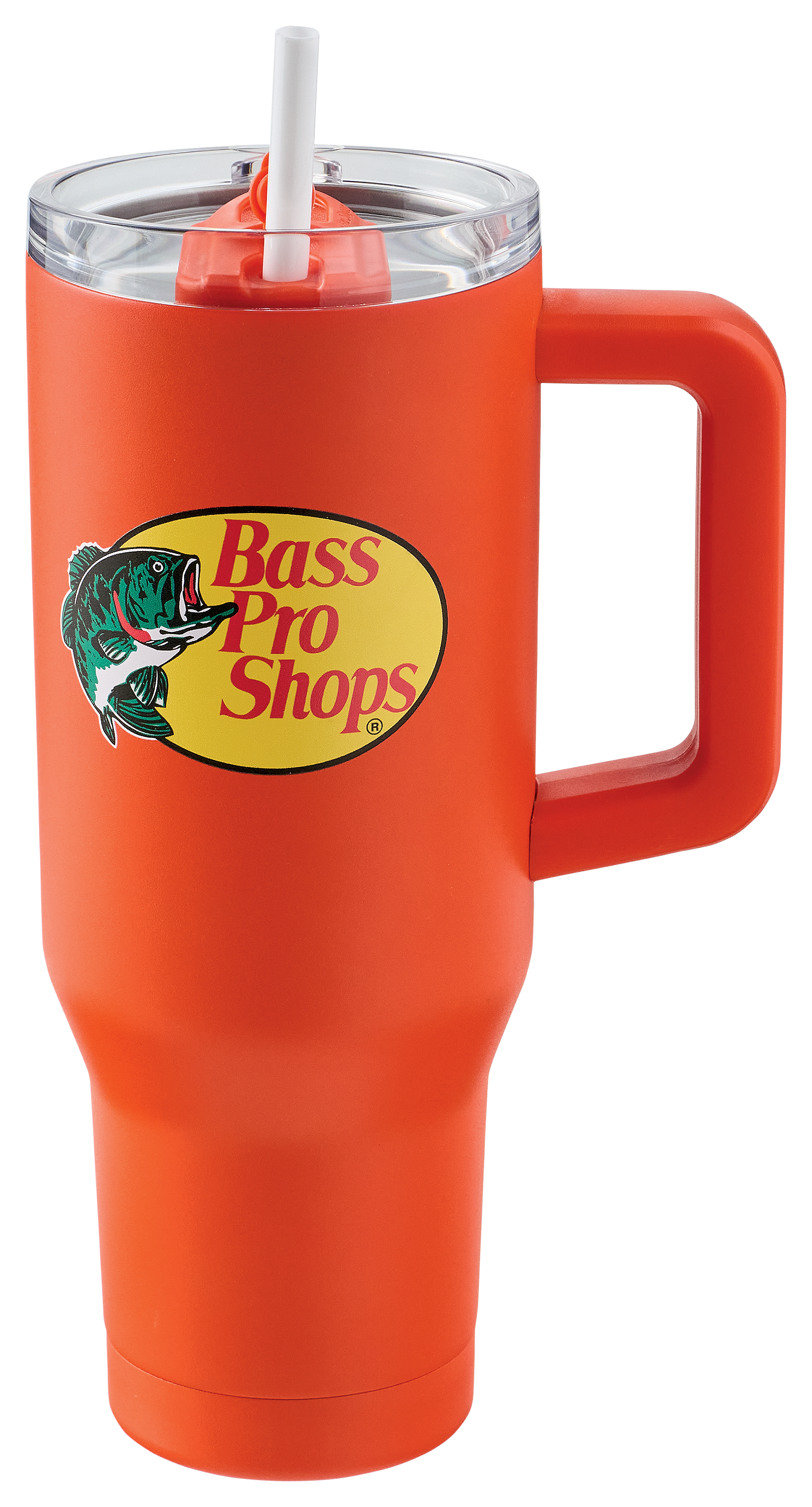 Image of Bass Pro Shops 40-oz. Mug with Slider Lid and Straw - Orange