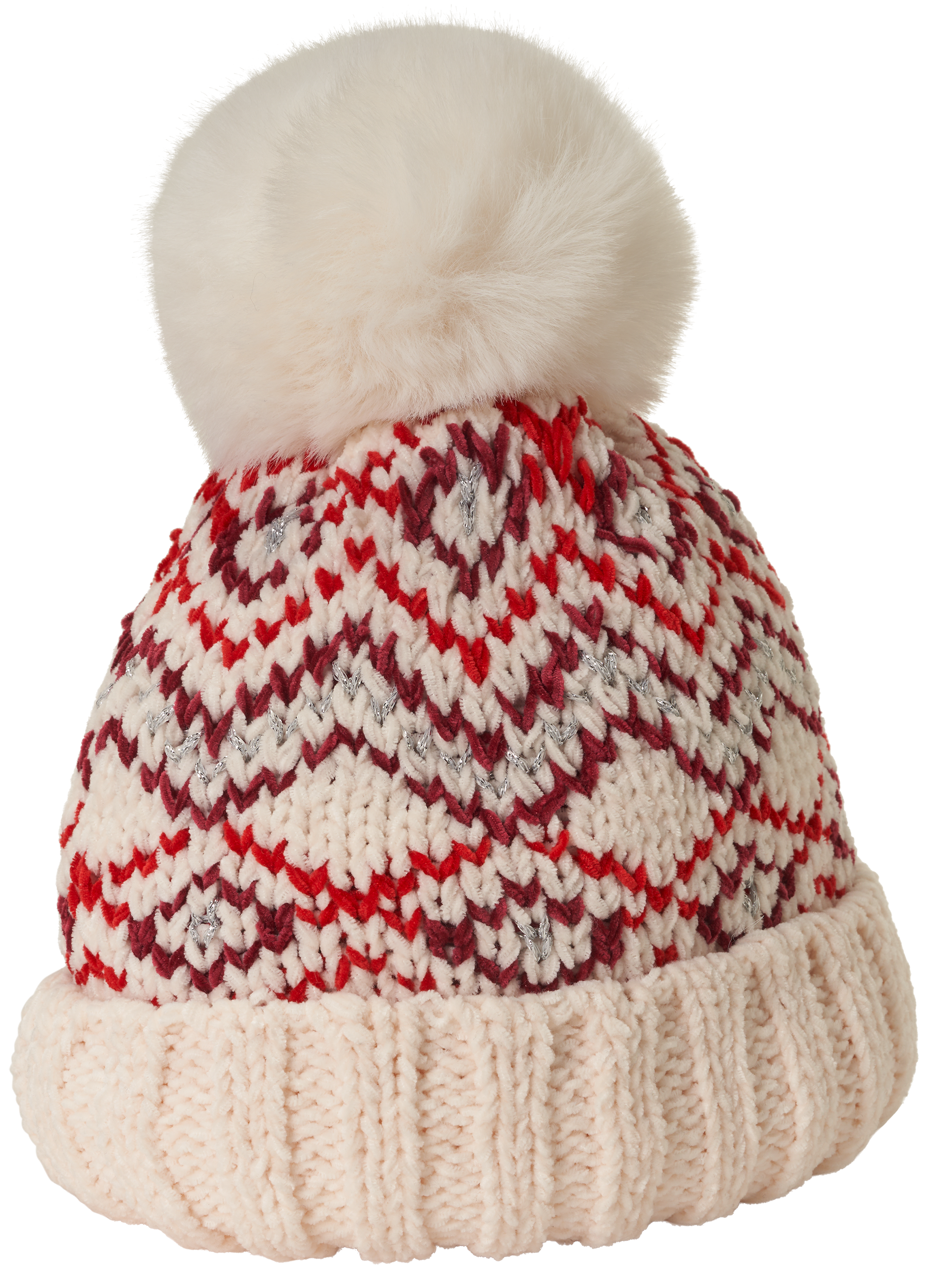 GRAND SIERRA Glitter Chenille Cuff Beanie for Kids