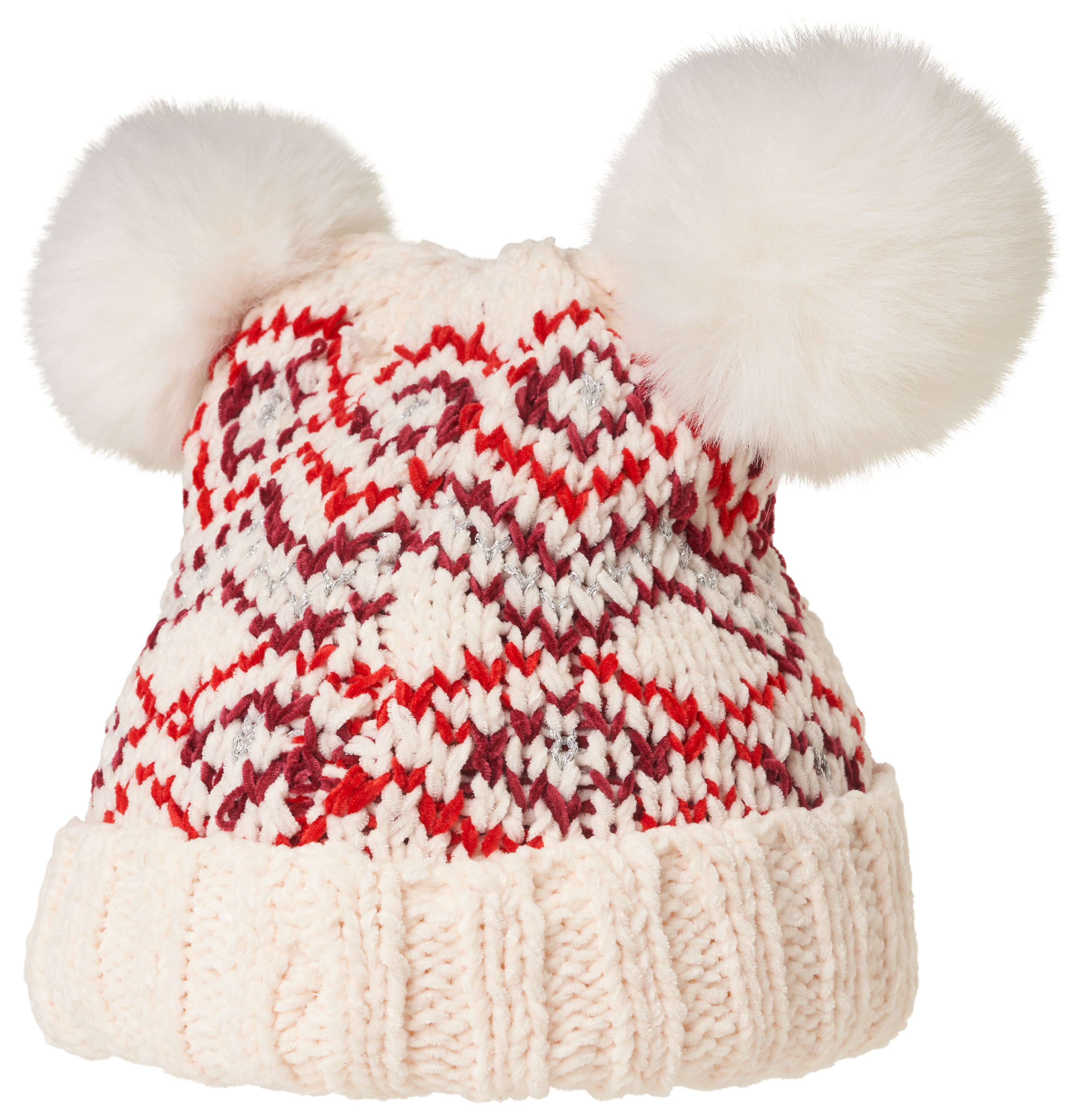 Image of Grand Sierra Glitter Chenille Double-Pom Beanie for Toddlers