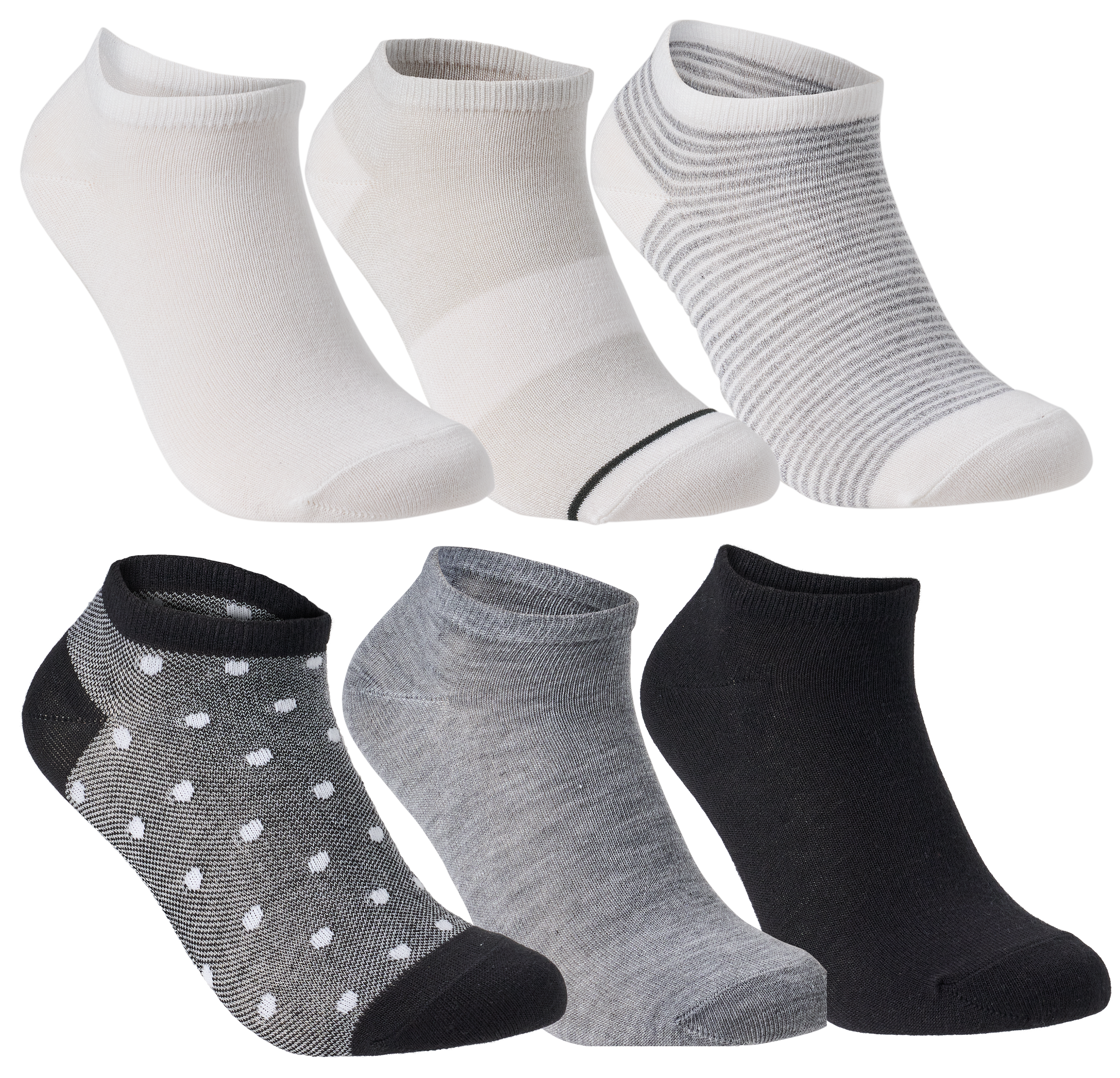 Image of Natural Reflections Assorted No-Show Socks for Ladies