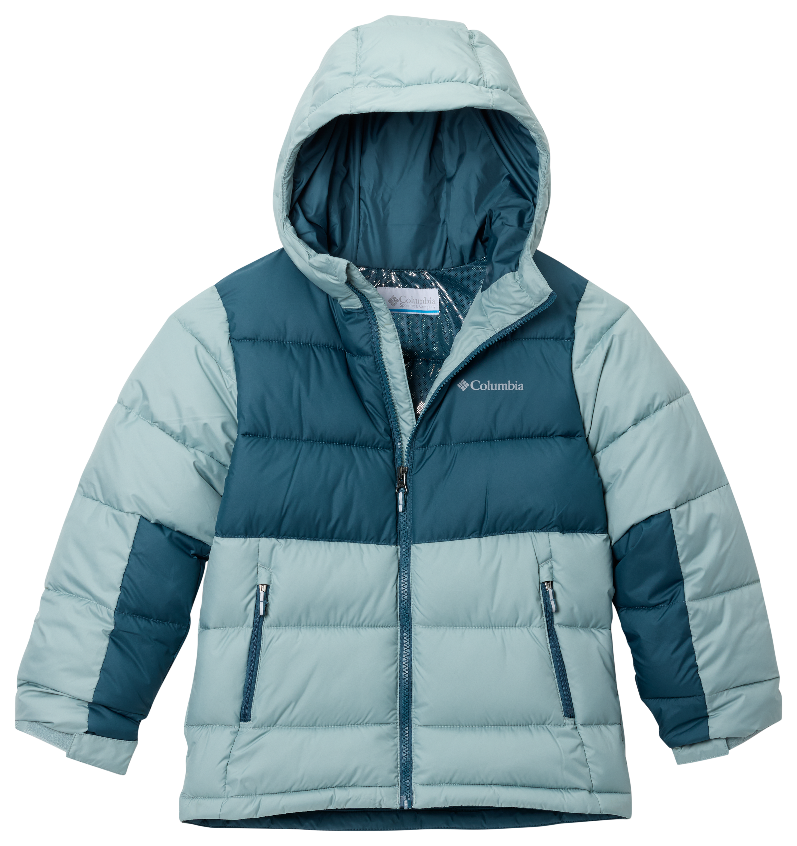 Image of Columbia Pike Lake II Hooded Jacket for Kids - Crushed Blue/Everblue - XS