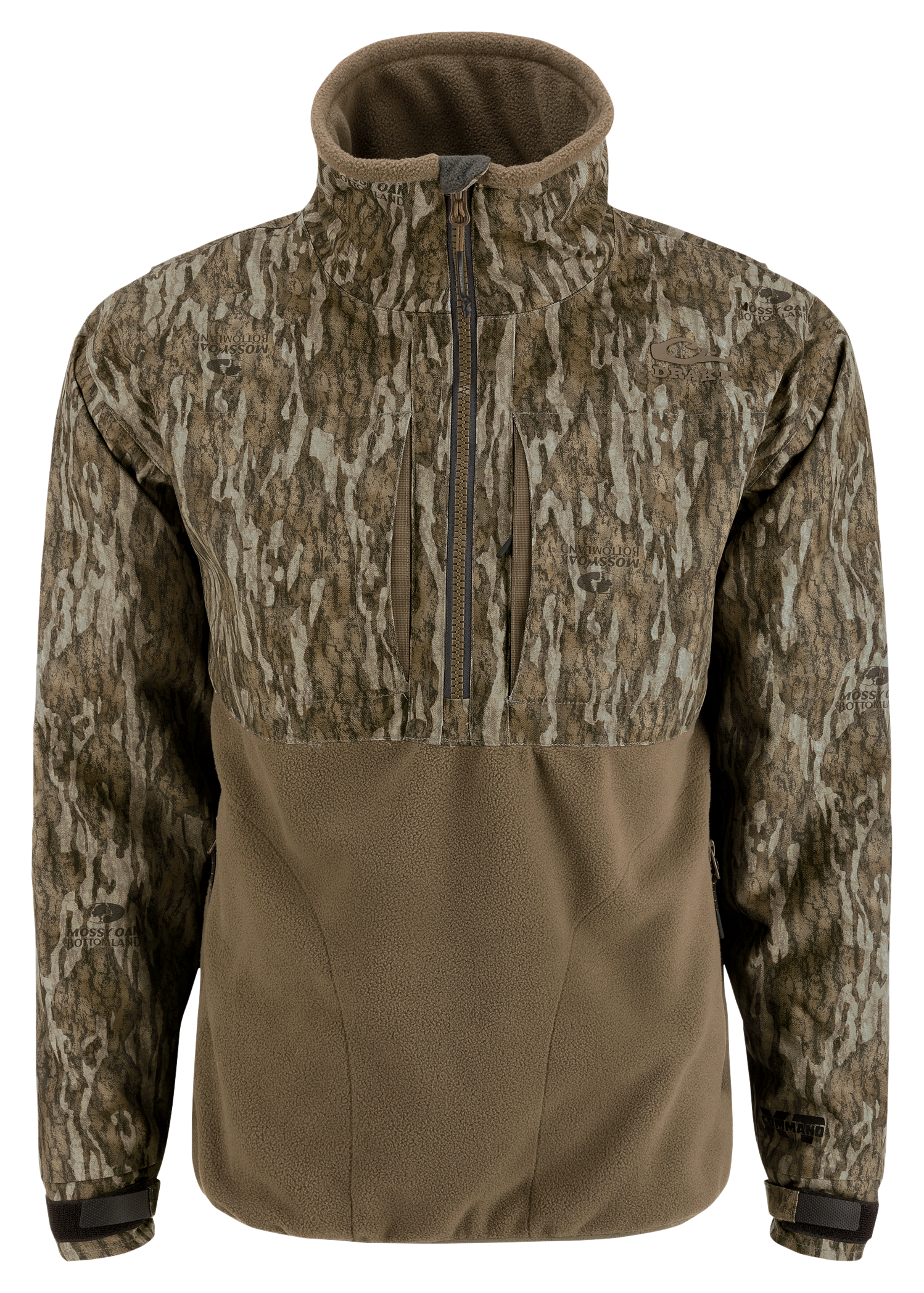 Image of Drake Waterfowl MST CommandXT Eqwader Half-Zip Pullover - Mossy Oak Bottomland - 2XL