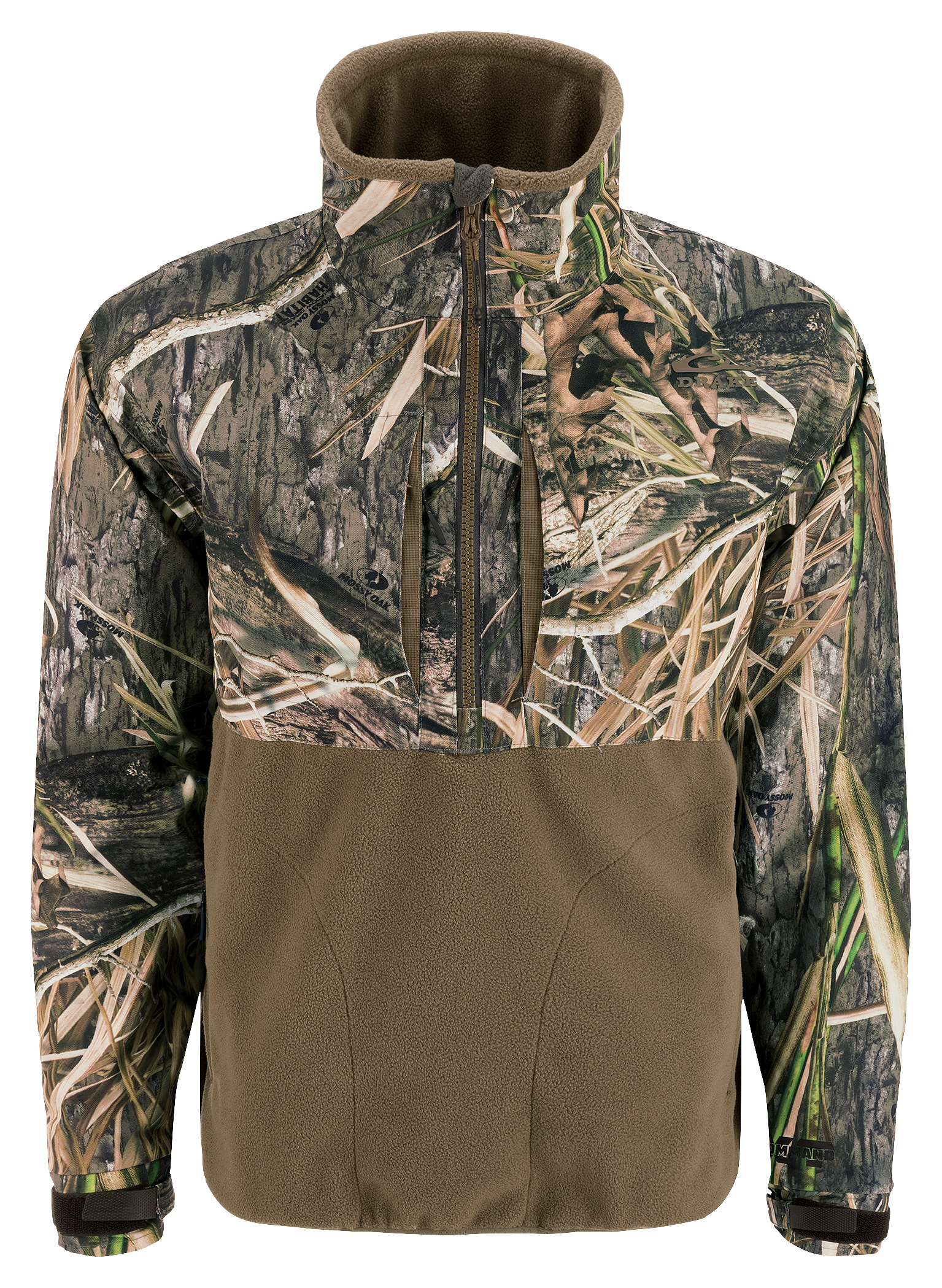 Image of Drake Waterfowl MST CommandXT Eqwader Half-Zip Pullover - Mossy Oak Blades Habitat - 3XL