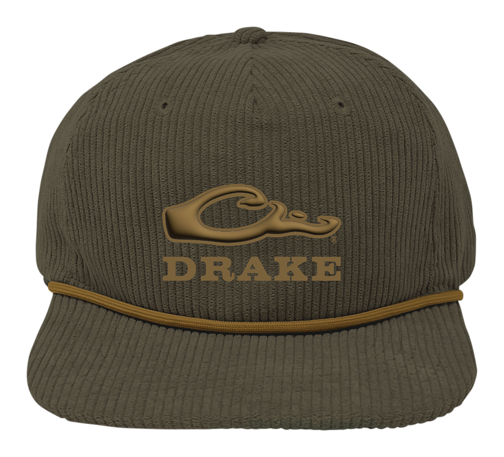 DRAKE Men's Drake X Lost Hat Goat Rope Corduroy Mud Brown Cap (DW0196-MDB)