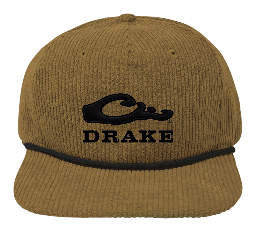DRAKE Men's Drake X Lost Hat Goat Rope Corduroy Field Khaki Cap (DW0196-FDK)