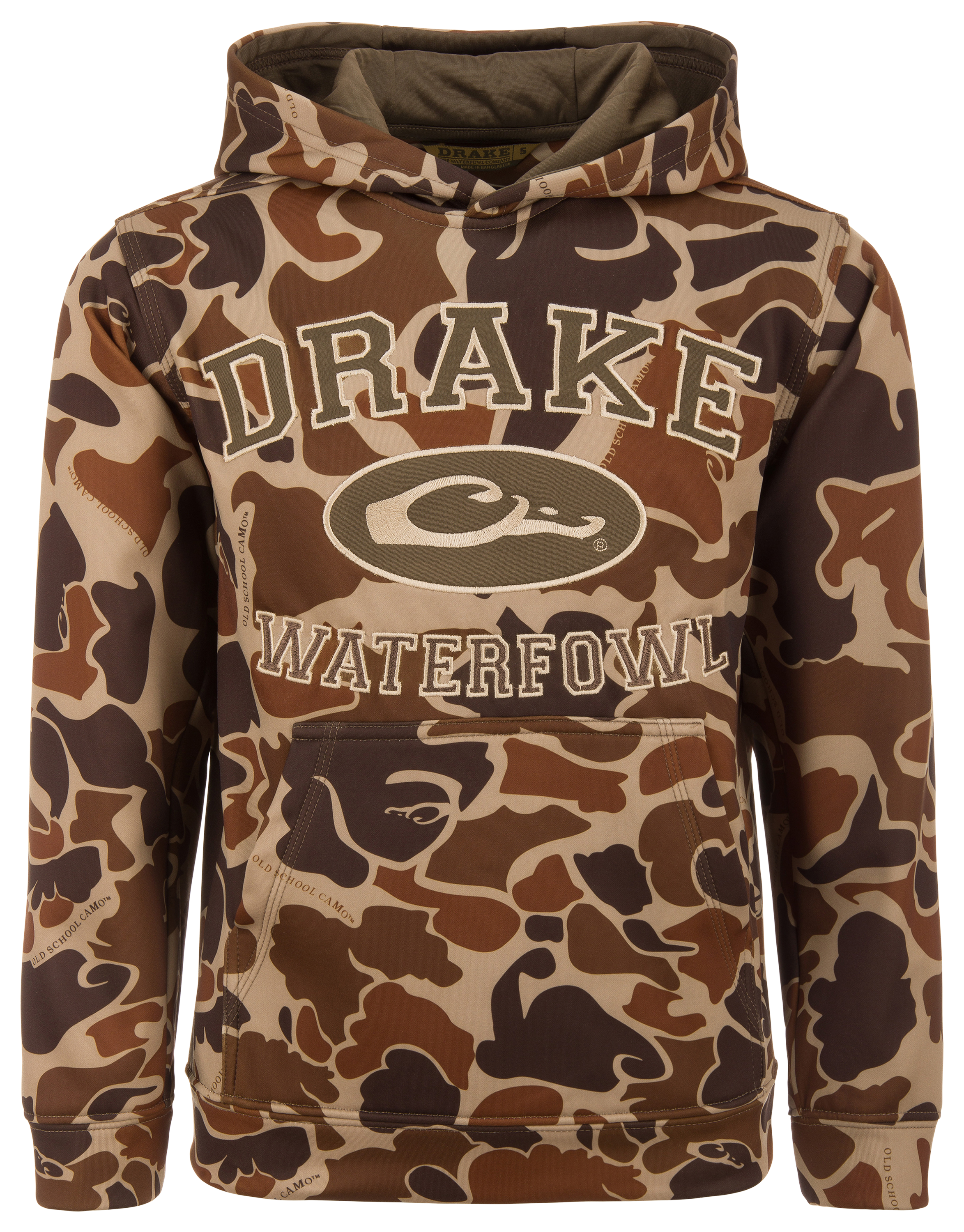 Image of Drake Waterfowl MST Performance Hoodie for Youth - Old School Camo - XL