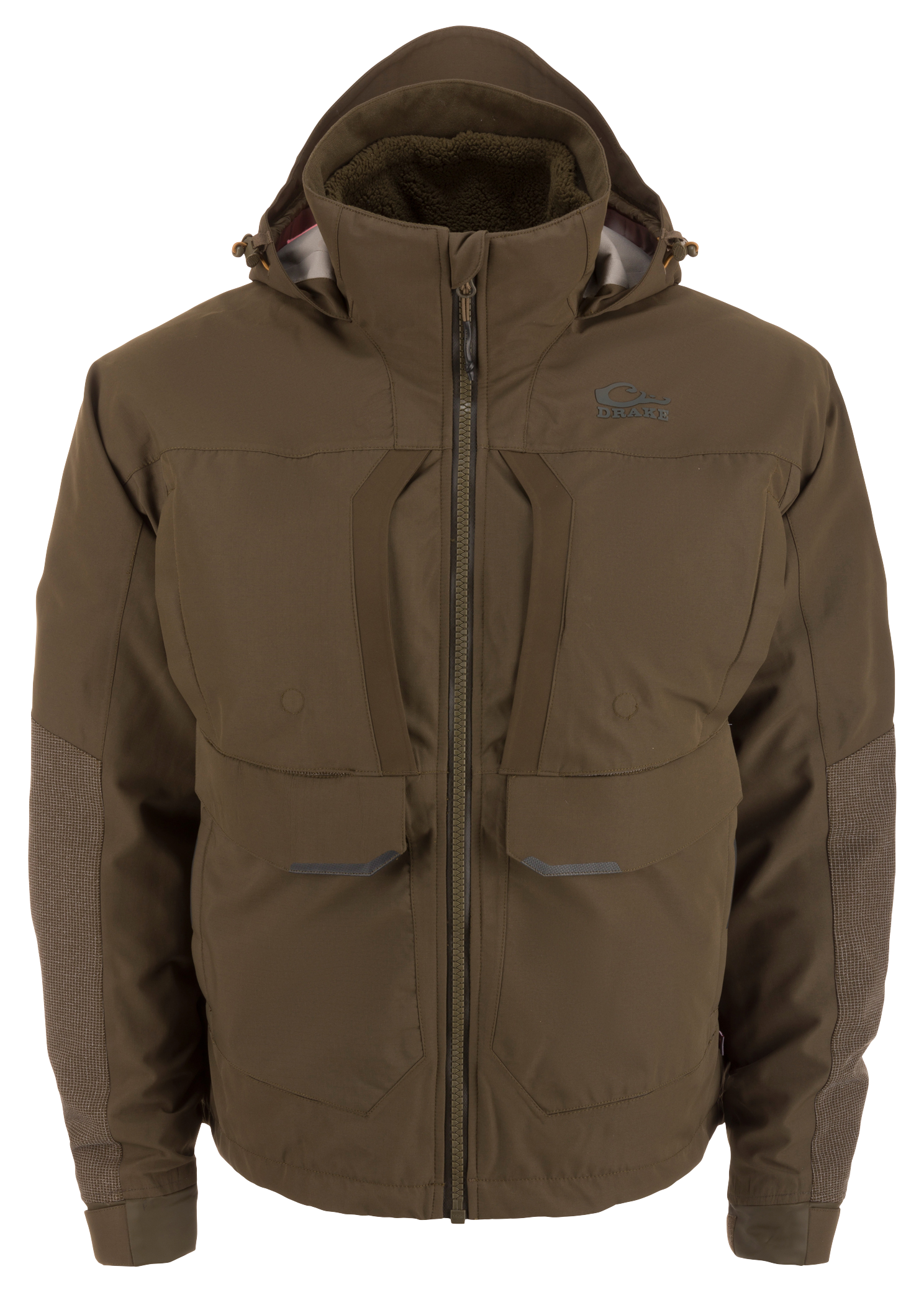 Image of Drake Waterfowl LST BMF 3-in-1 Pit Jacket for Men - Green Timber - XL