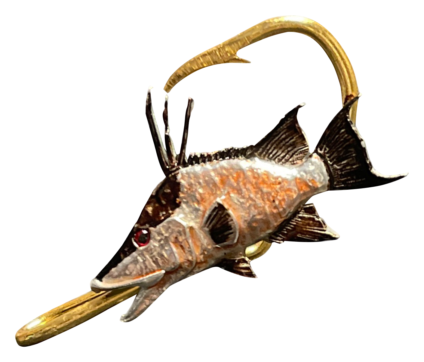 Image of Hookits Hogfish Fishing Hook Hat Pin Clip