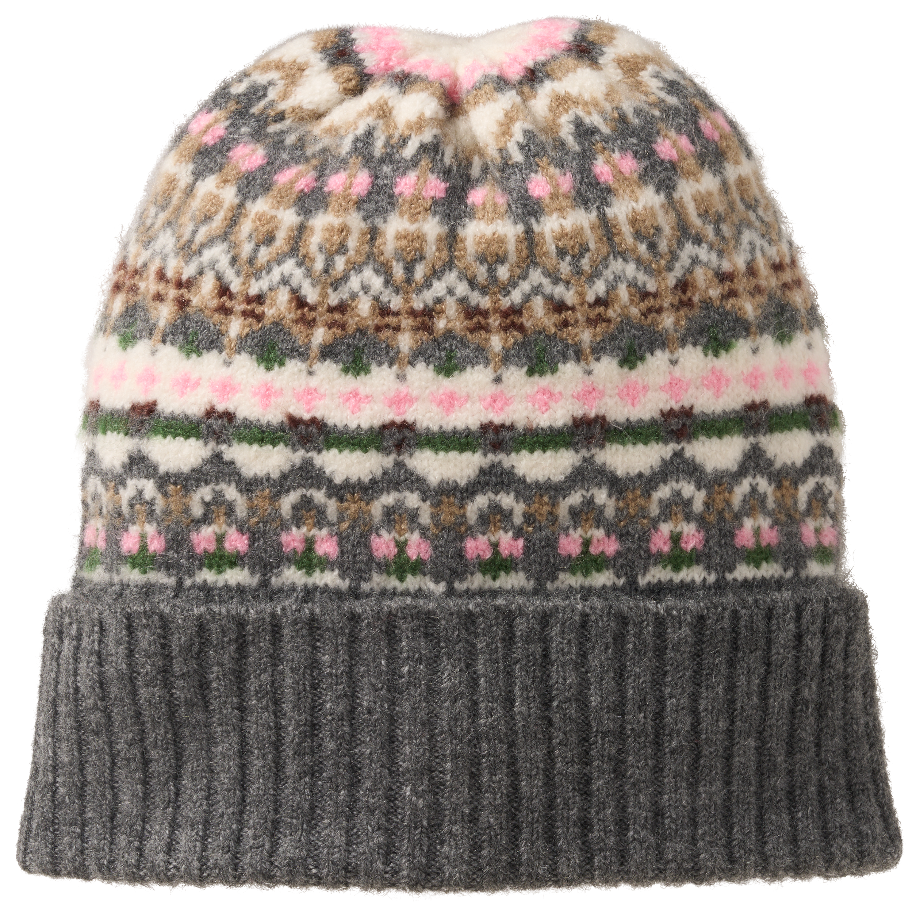 NATURAL REFLECTIONS Needlework Cuff Hat for Ladies