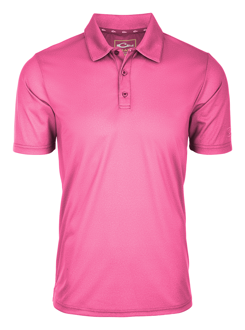 Image of Drake Waterfowl Performance Heather Short-Sleeve Polo Shirt for Men - Pink Yarrow Heather - L