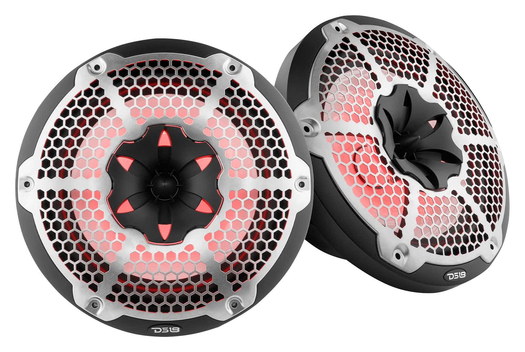 Image of "DS18 NXL 10"" 2-Way Coaxial Marine Speaker With LED Lights - Black"