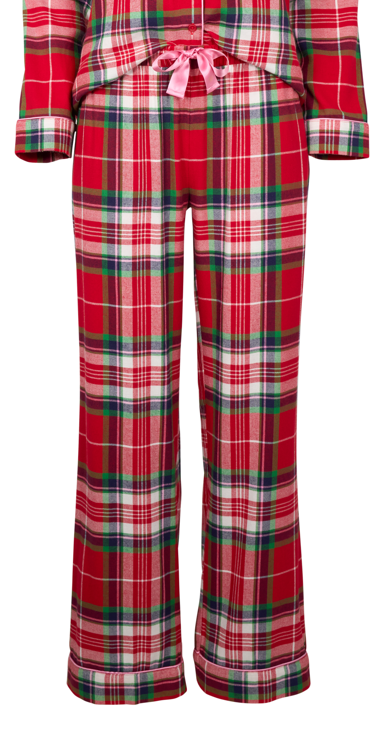 Image of Natural Reflections Flannel Pajama Pants - Red Plaid - L
