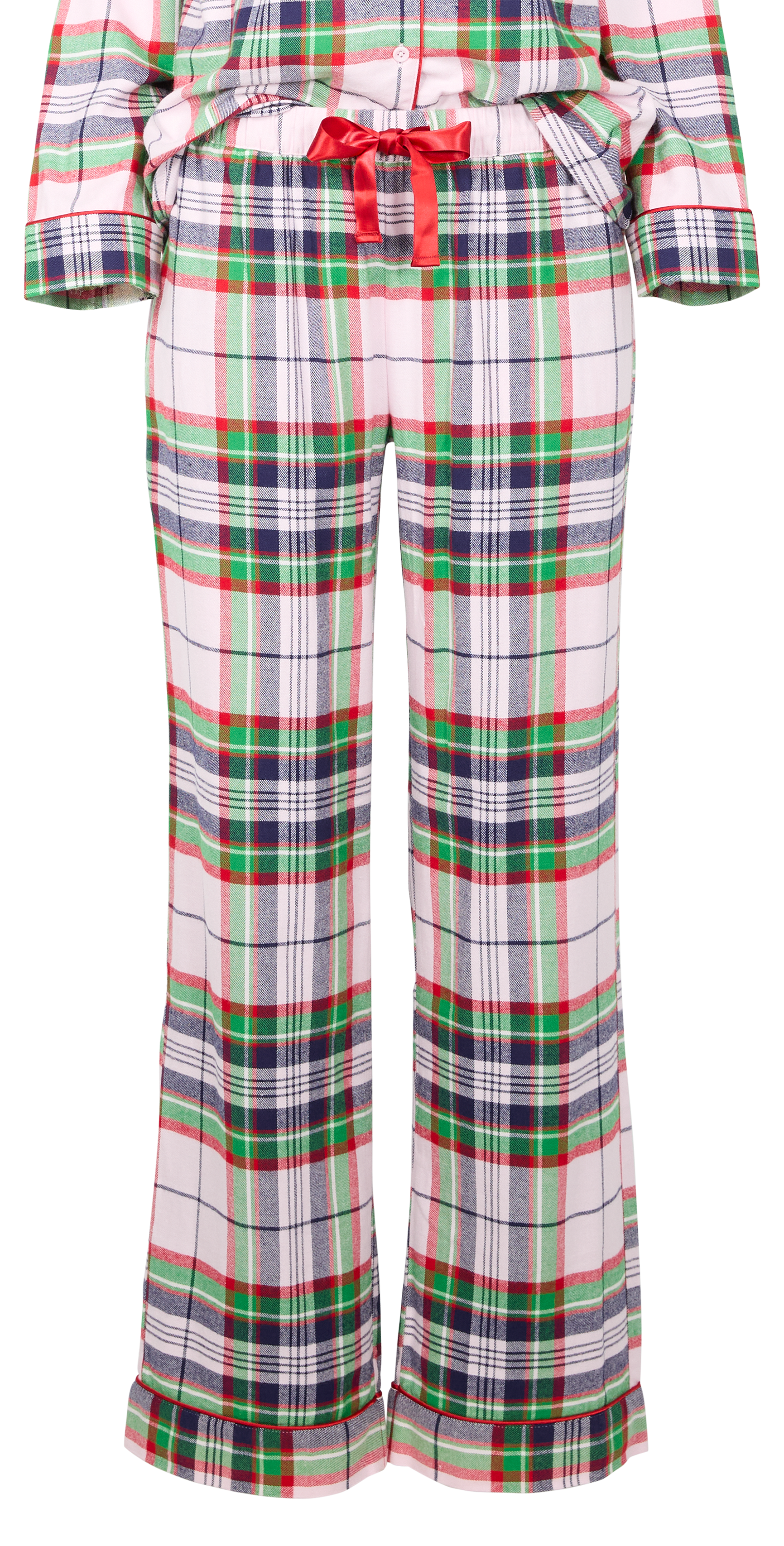Image of Natural Reflections Flannel Pajama Pants - Pink Plaid