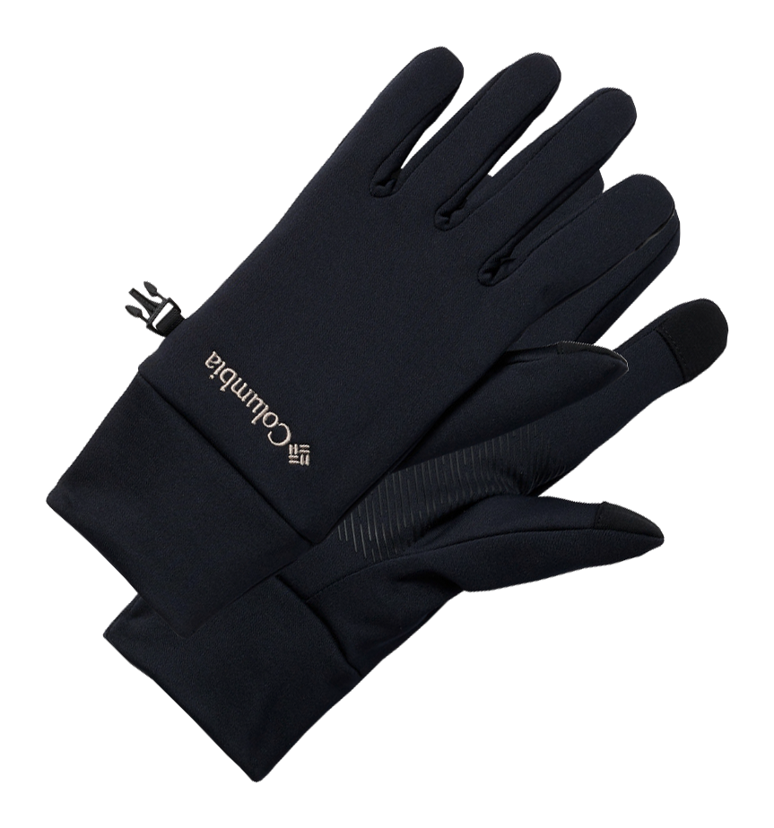 Image of Columbia Point Park Fleece Gloves for Men - Black - L