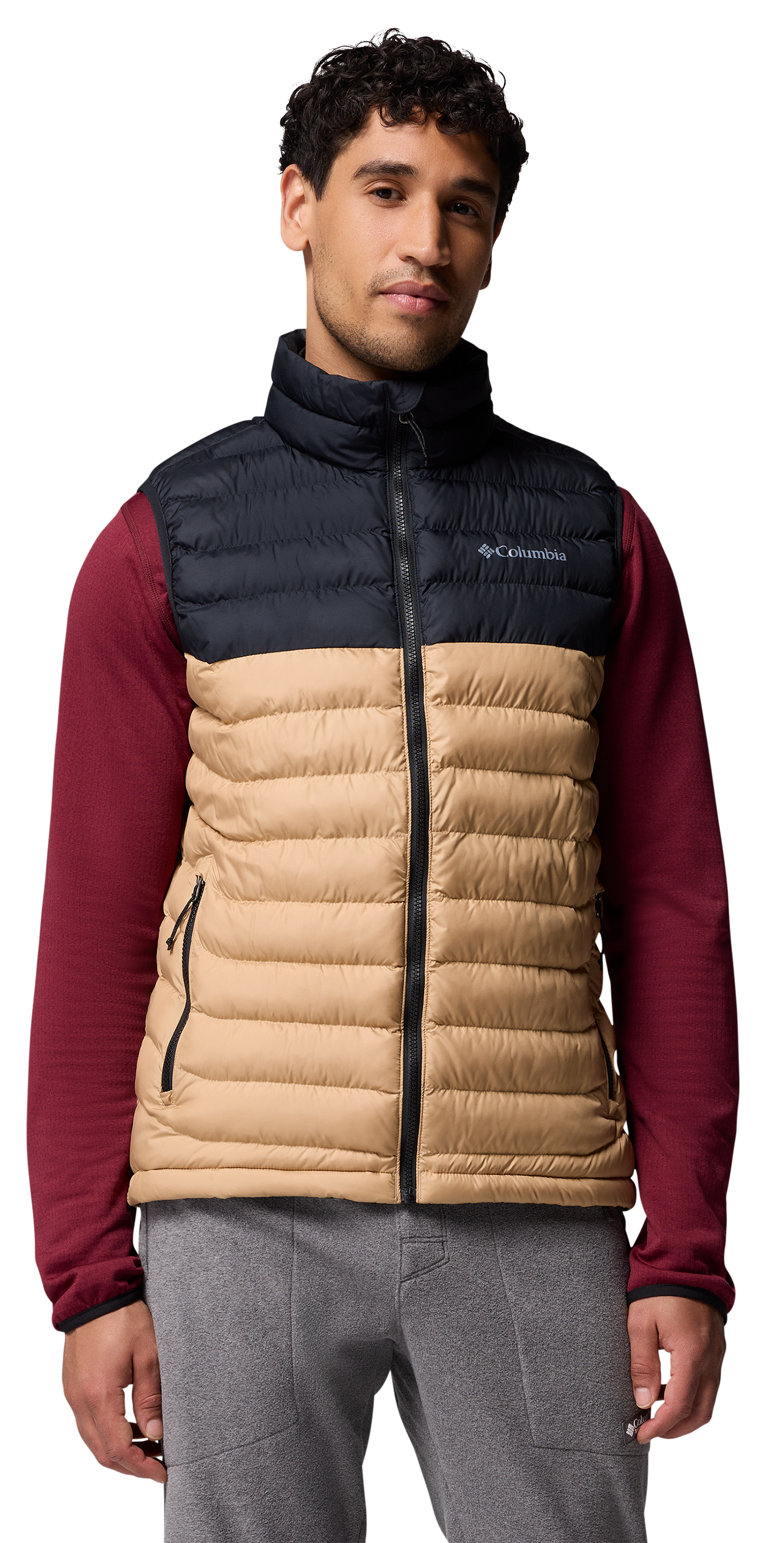 Image of Columbia Powder Lite II Vest for Men - Canoe/Black - XXL