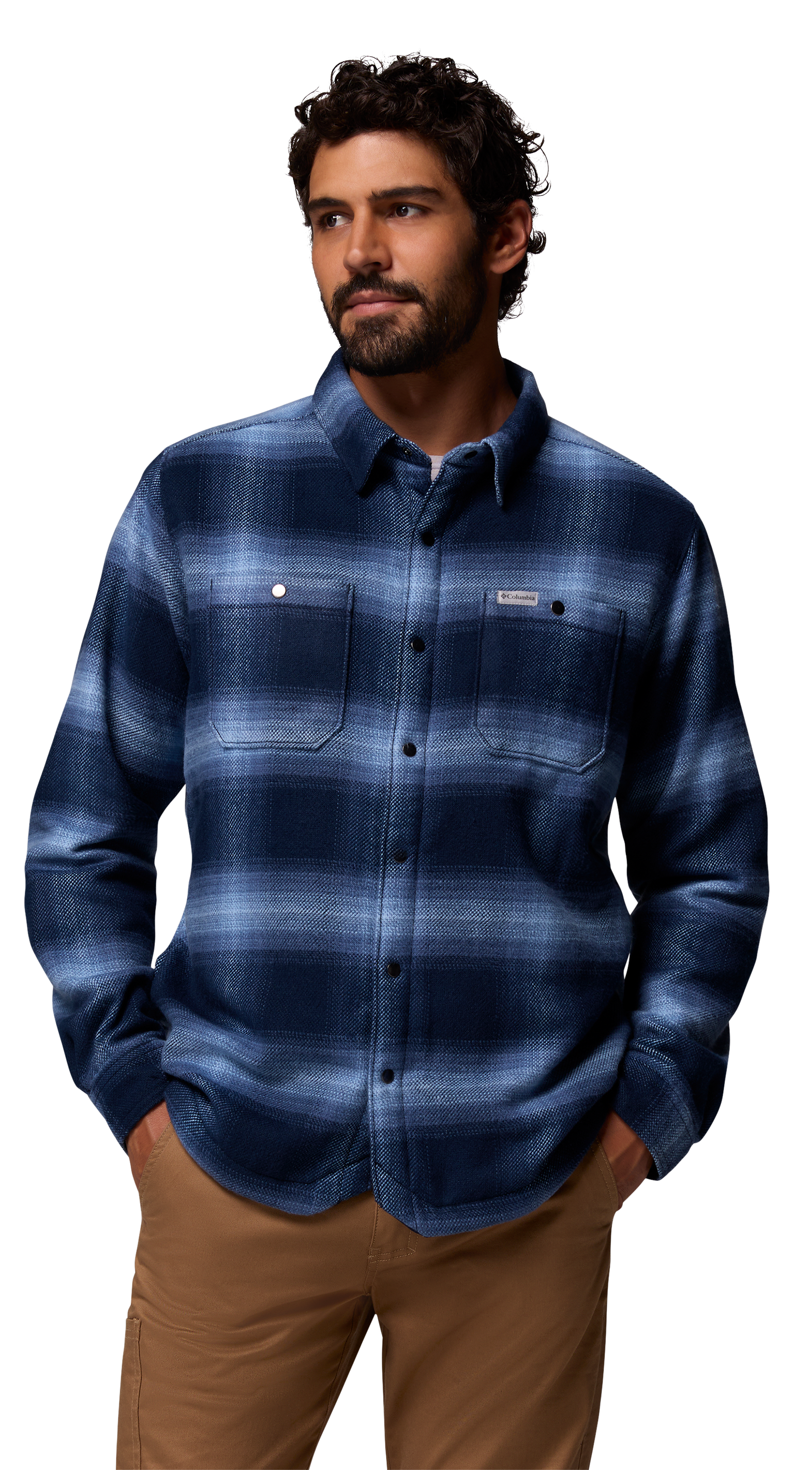 Image of Columbia Windward II Shirt Jacket - Collegiate Navy Blurred Ombre - XL