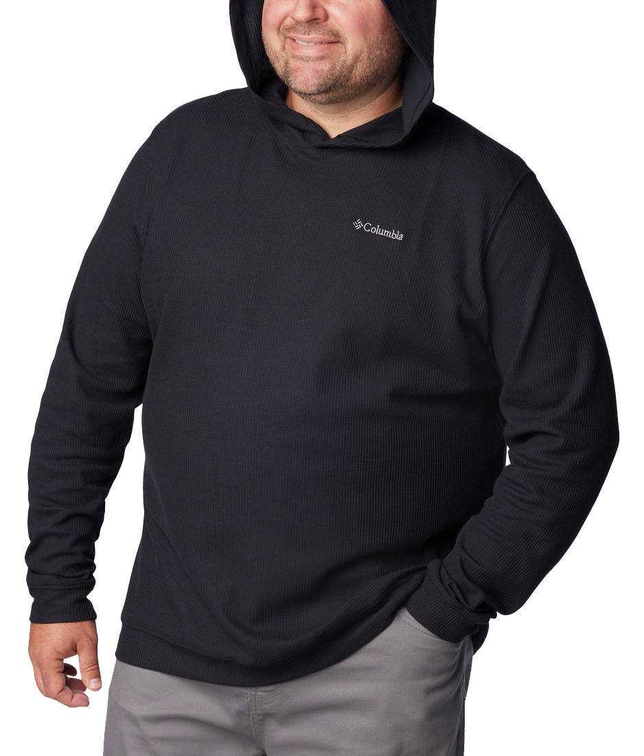 Image of Columbia Pitchstone Knit Hoodie for Men - Black - 2XL