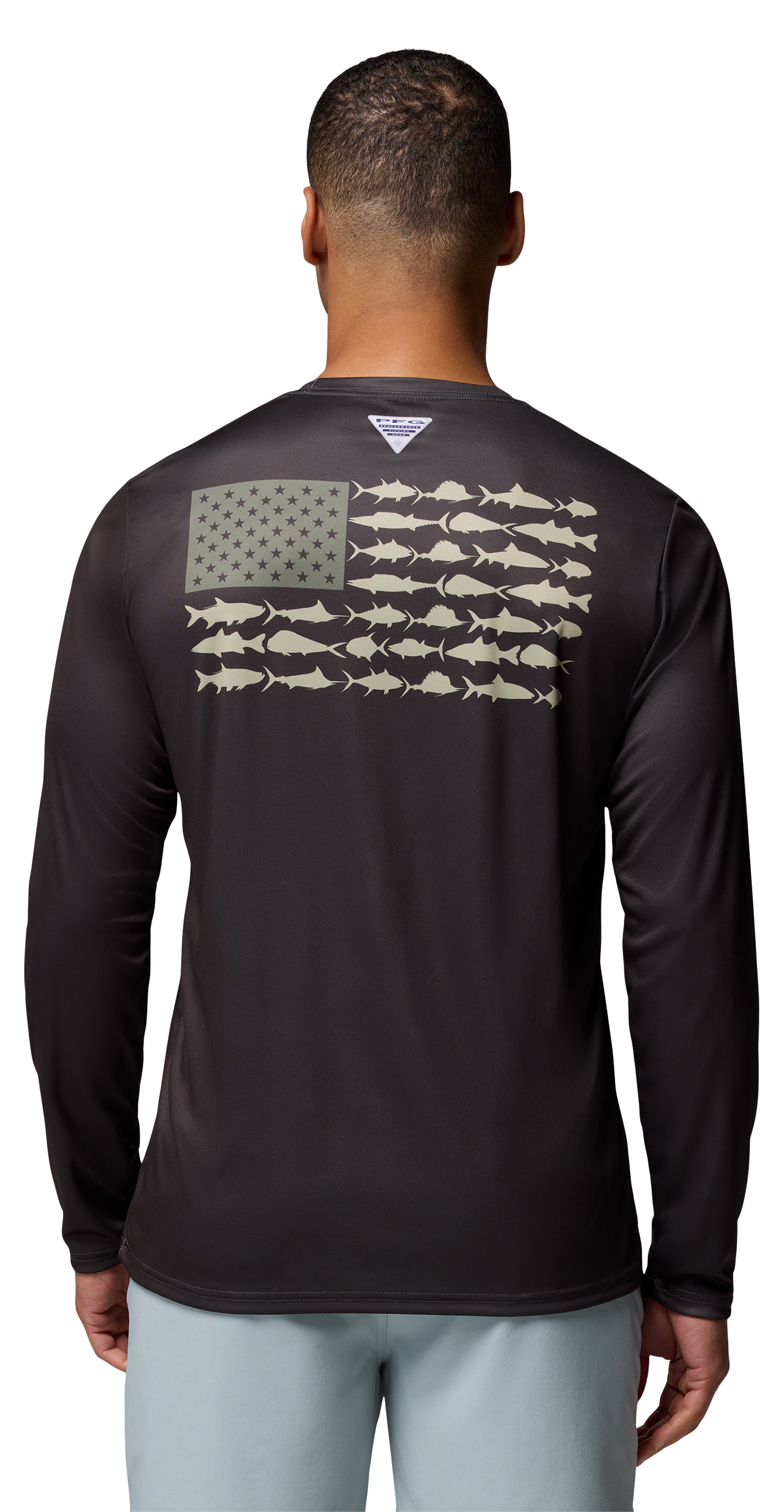 Image of Columbia Terminal Tackle PFG Fish Flag Long-Sleeve Shirt - Shark/Cypress