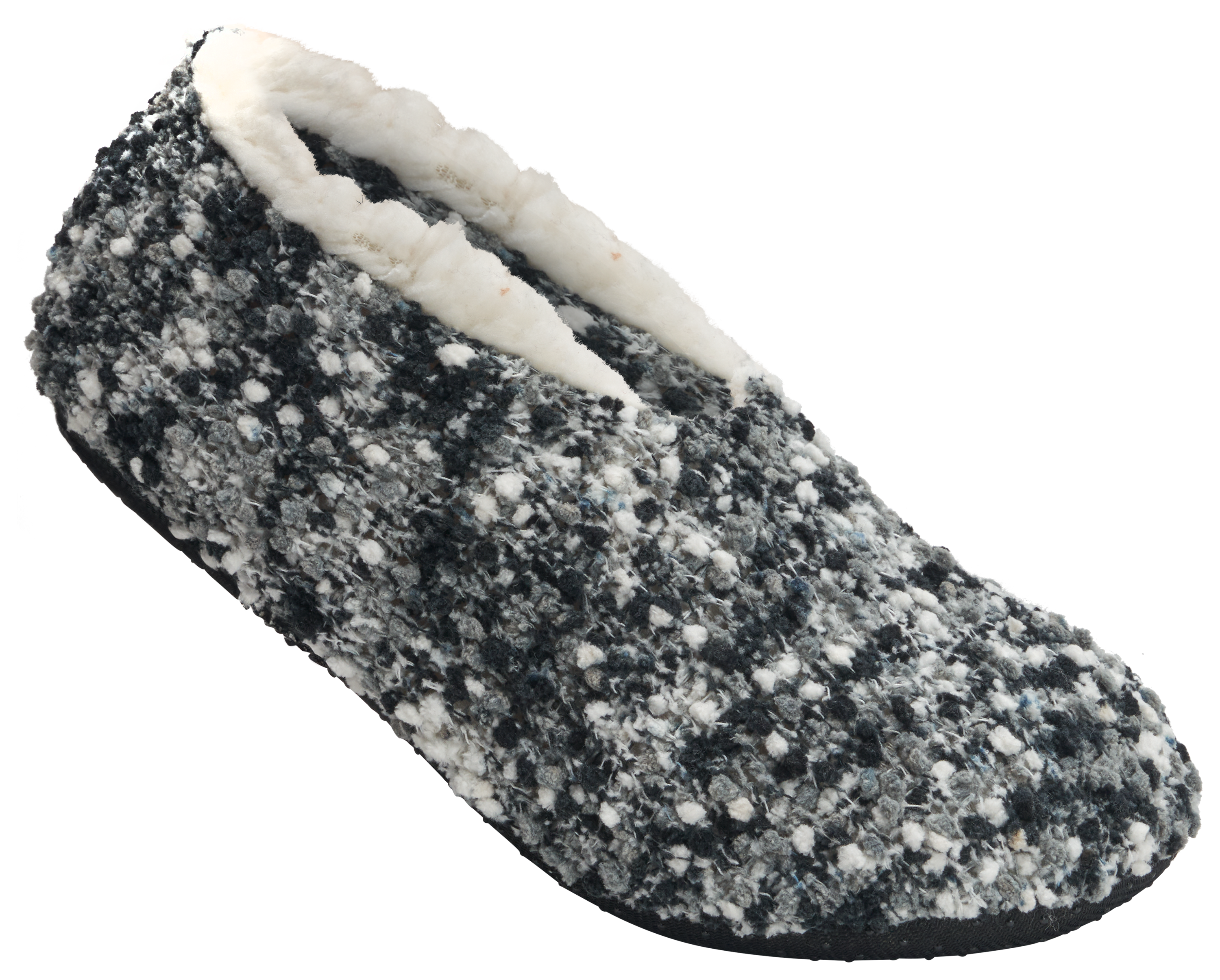 Image of Natural Reflections Confetti Knit Slippers - Black