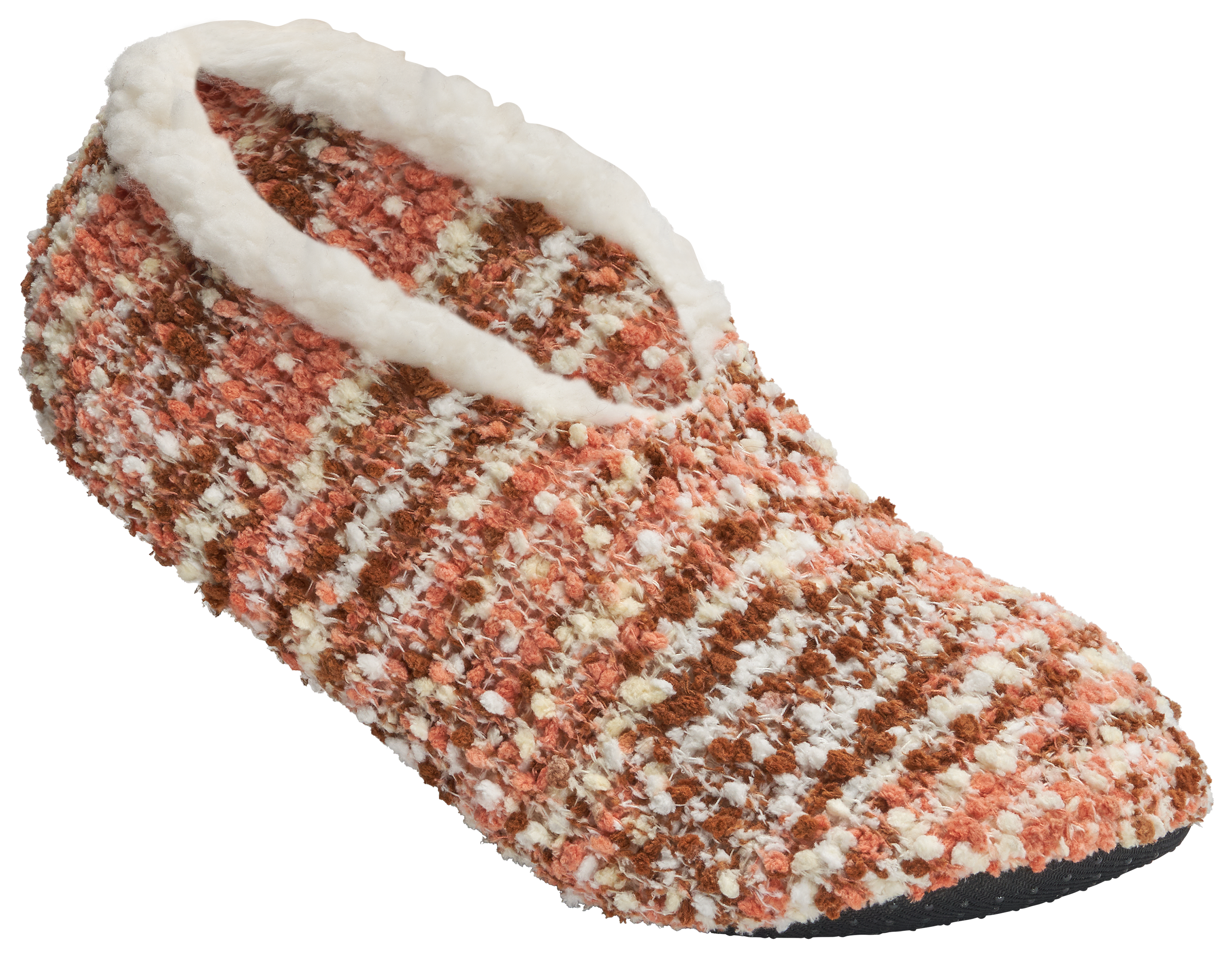 Image of Natural Reflections Confetti Knit Slippers - Rust