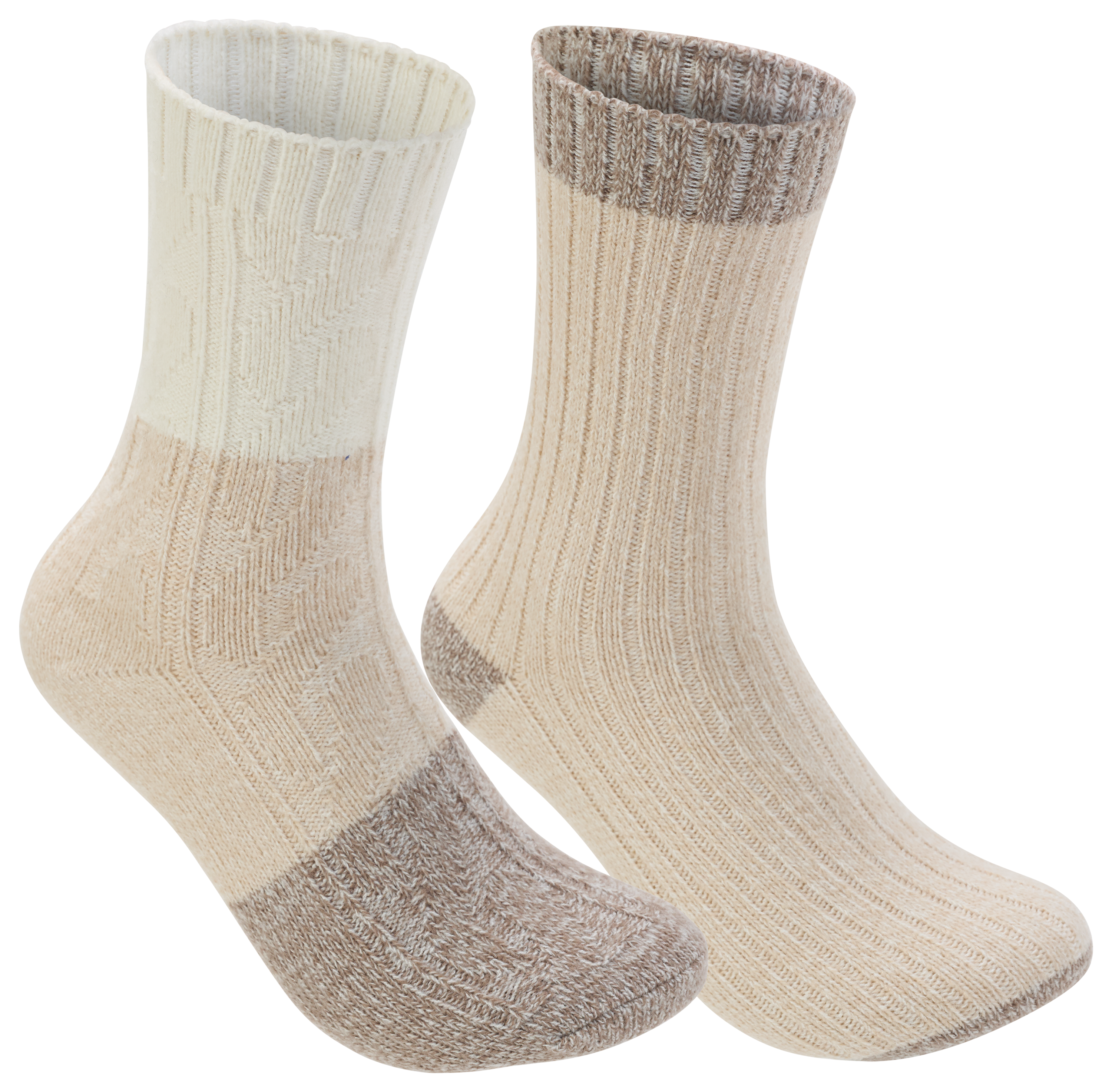 Image of Natural Reflections Cabin Crew Socks 2-Pair Pack - Brown