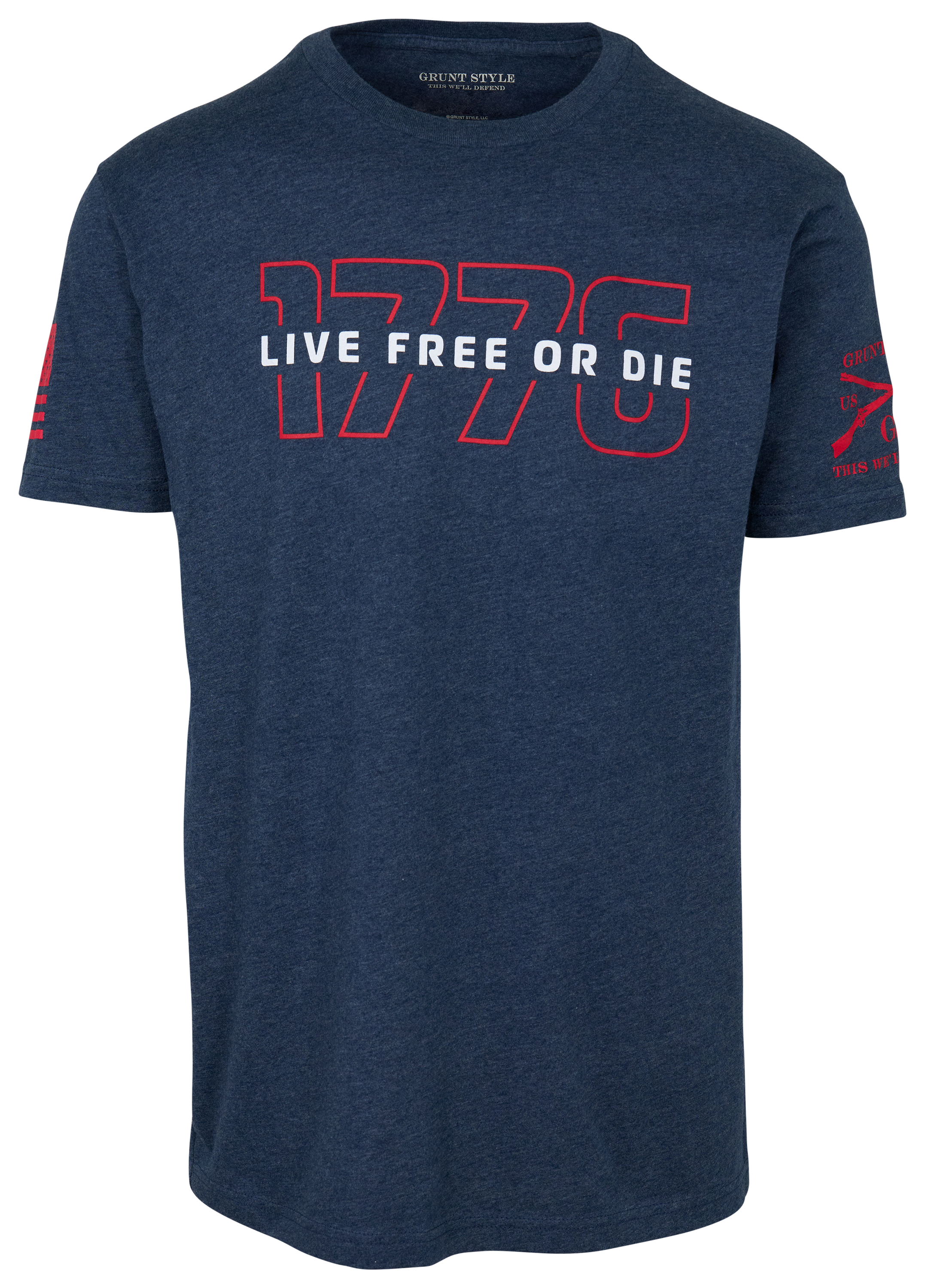 Image of Grunt Style Live Free or Die 76 Short-Sleeve T-Shirt - Navy - M