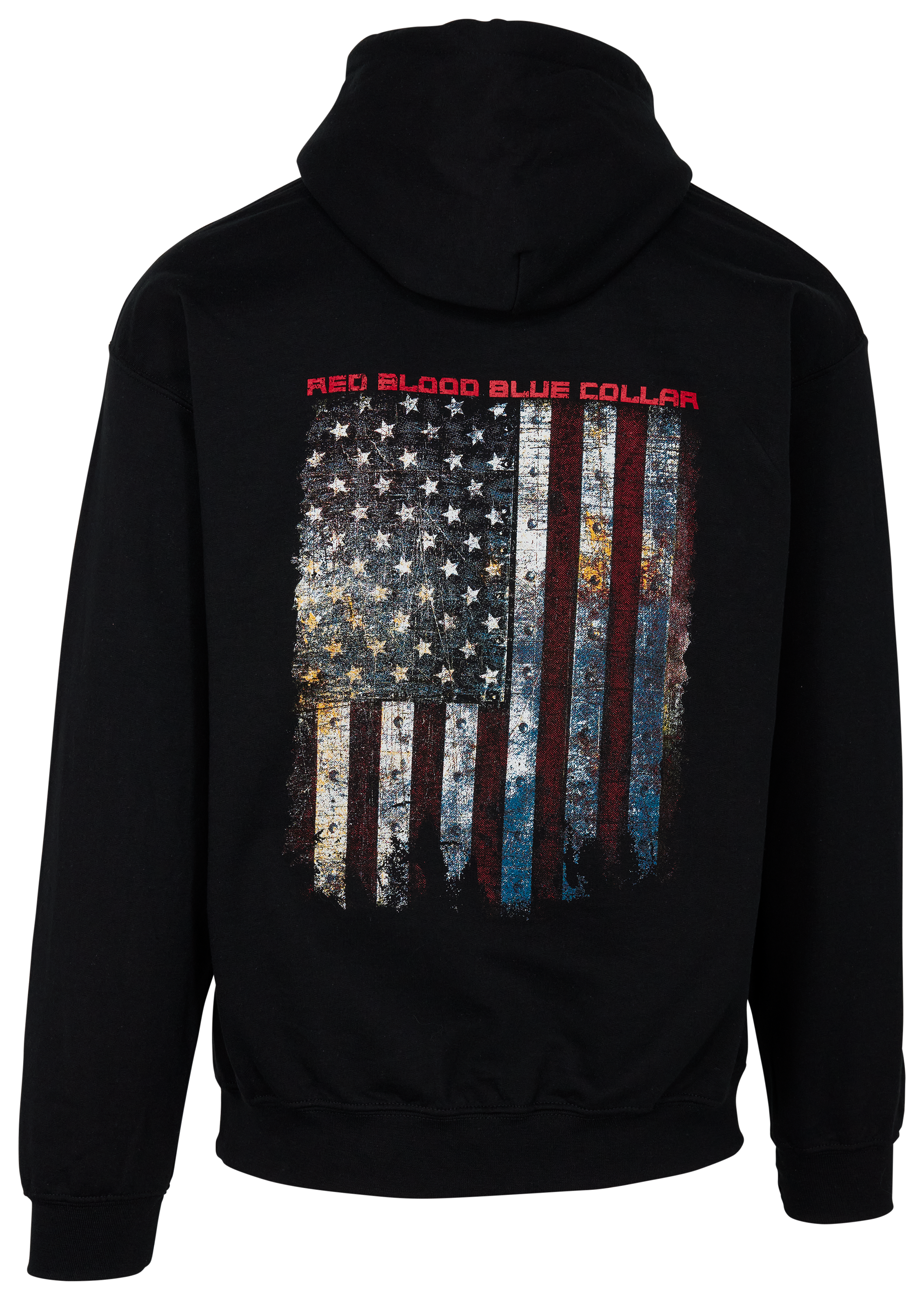 Image of Grunt Style Red Blood Blue Collar Hoodie - Black - 2XL