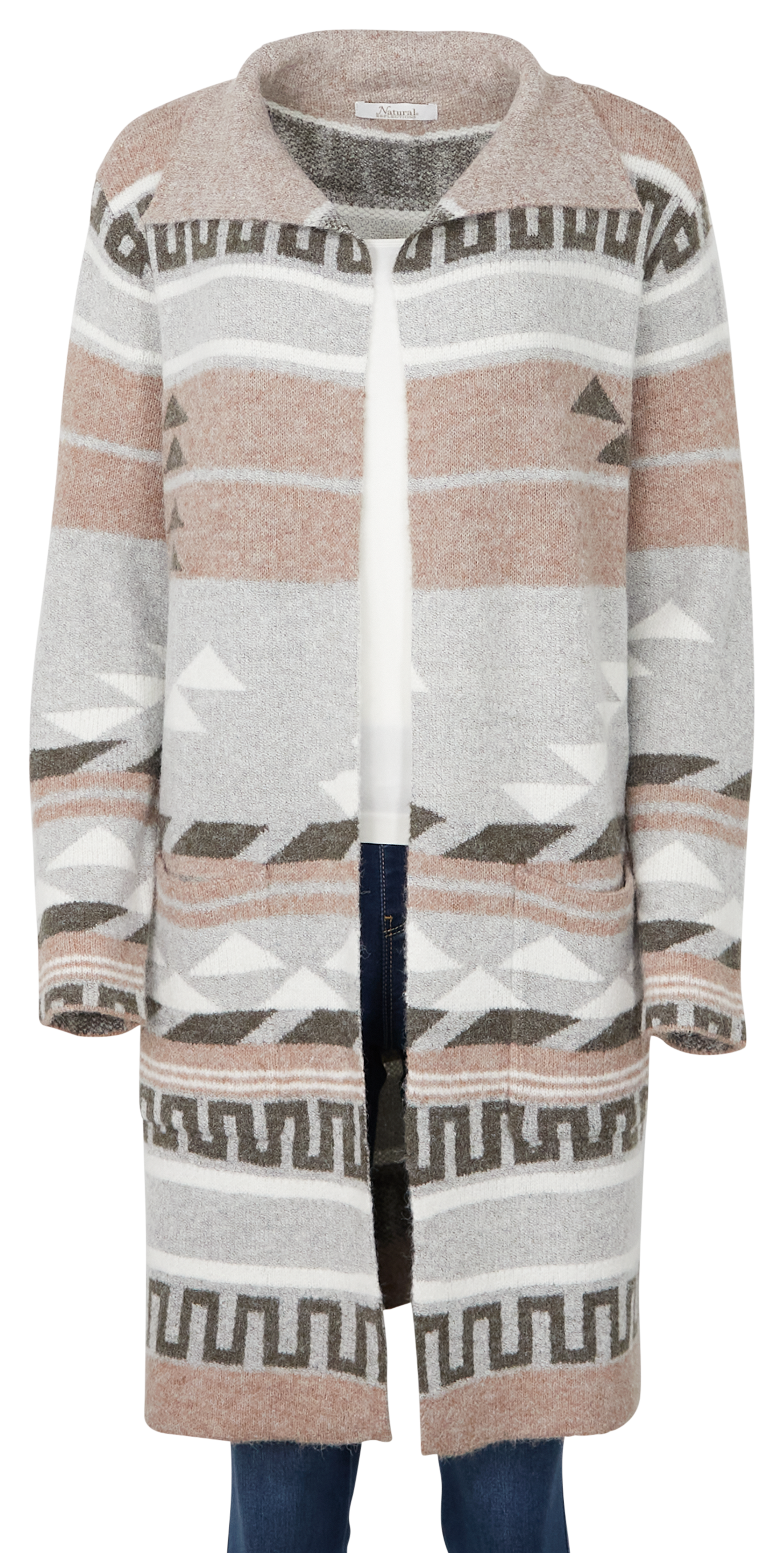 Image of Natural Reflections Brooklyn Coatigan - Arrows Print