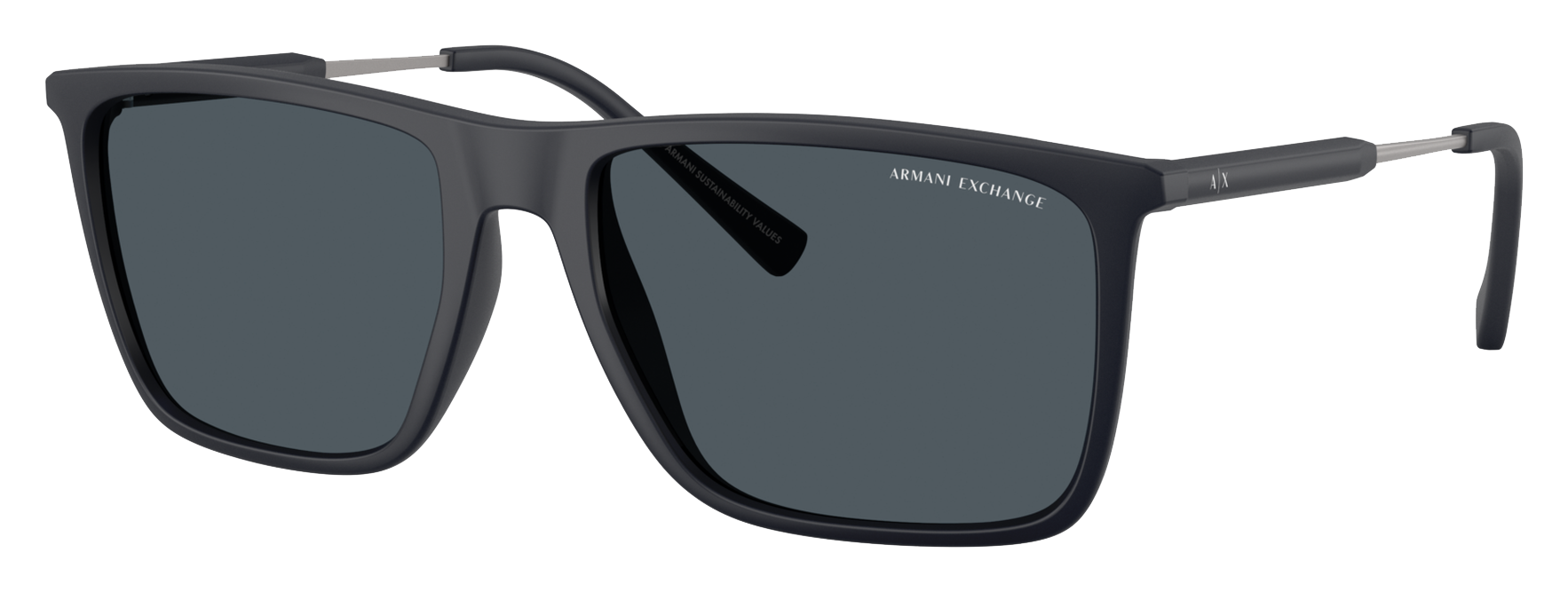 Image of Armani Exchange AX4160S Sunglasses - Dark Gray/Matte Blue