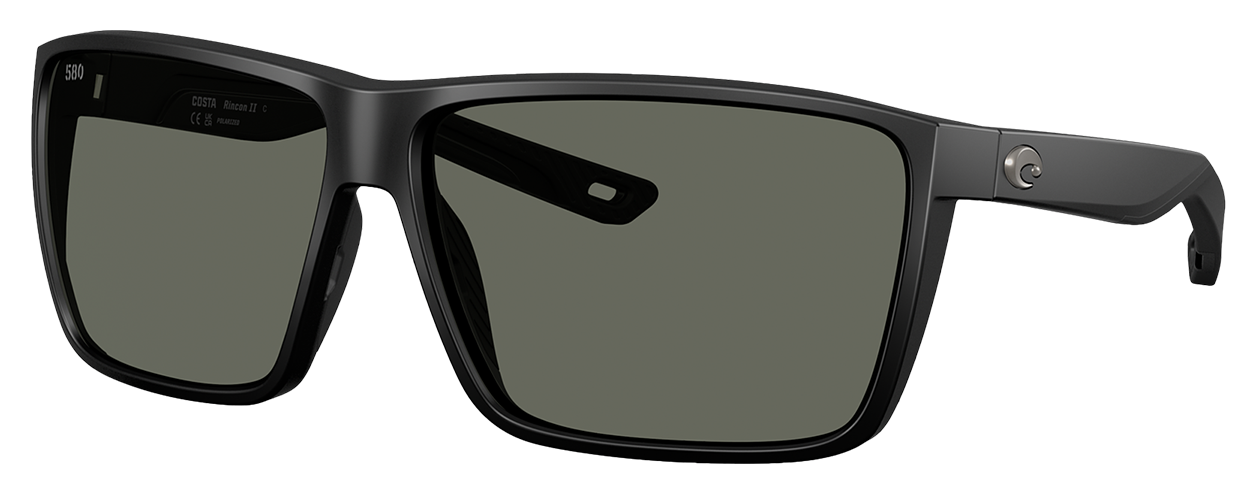 Costa Del Mar Rincon II 580G Glass Polarized Sunglasses - Gray/Matte Black