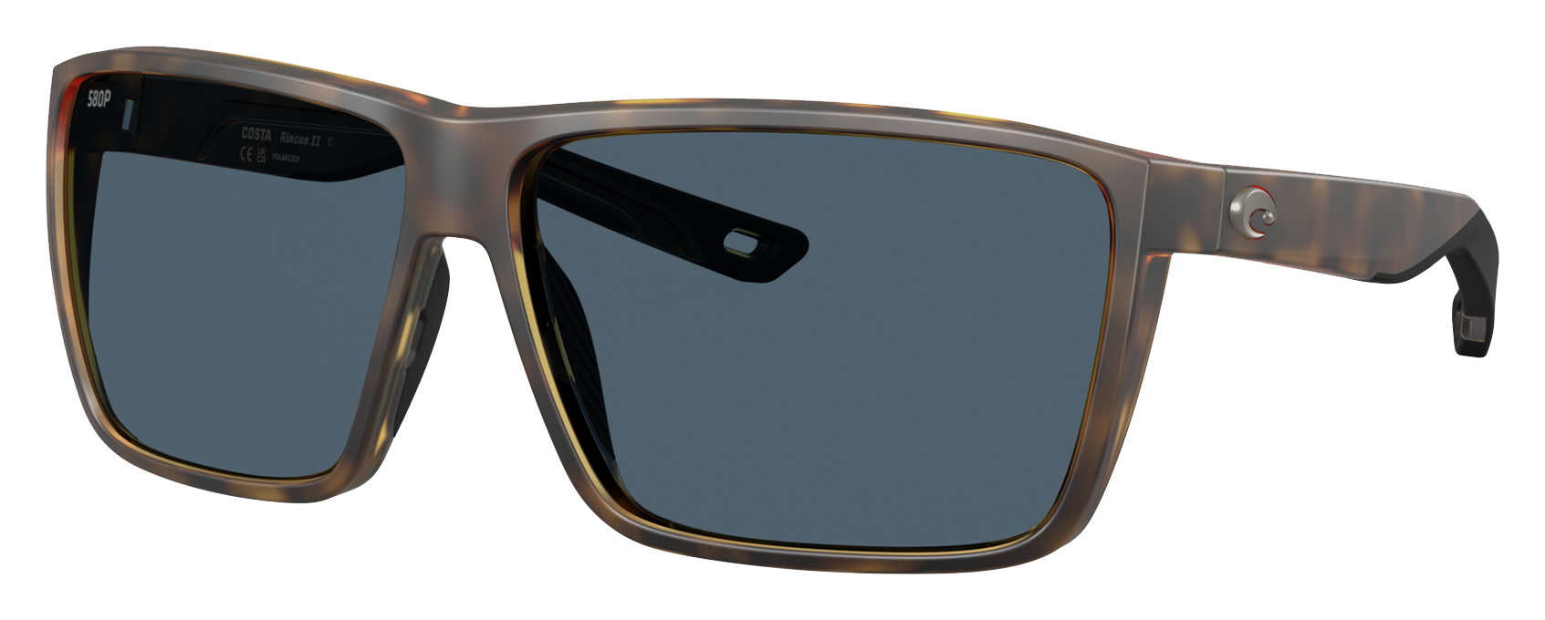 Costa Del Mar Rincon II 580P Polarized Sunglasses - Matte Tortoise/Gray