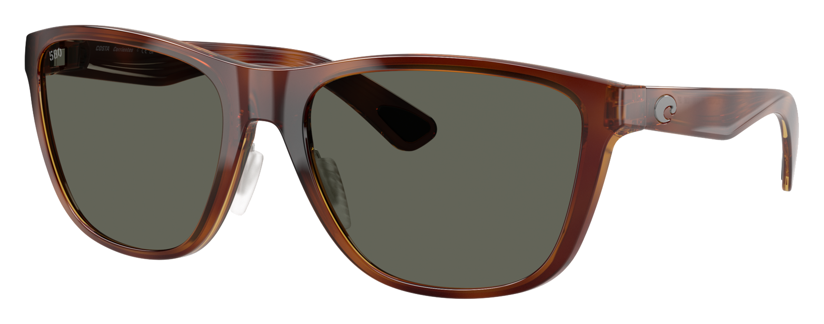 Image of Costa Del Mar Corrientes 580G Glass Polarized Sunglasses - Tortoise/Gray - Large