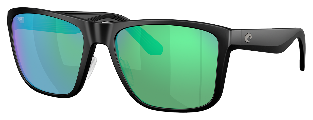 Costa Del Mar Los Alijos 580G Glass Polarized Sunglasses - Matte Black/Green Mirror - X-Large