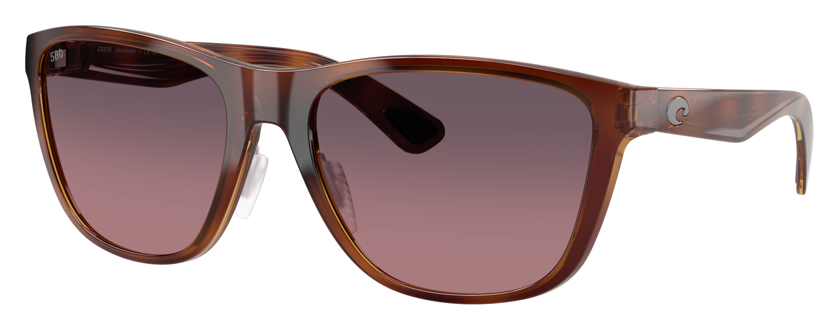 Image of Costa Del Mar Corrientes 580G Glass Polarized Sunglasses - Tortoise/Rose Gradient - Large
