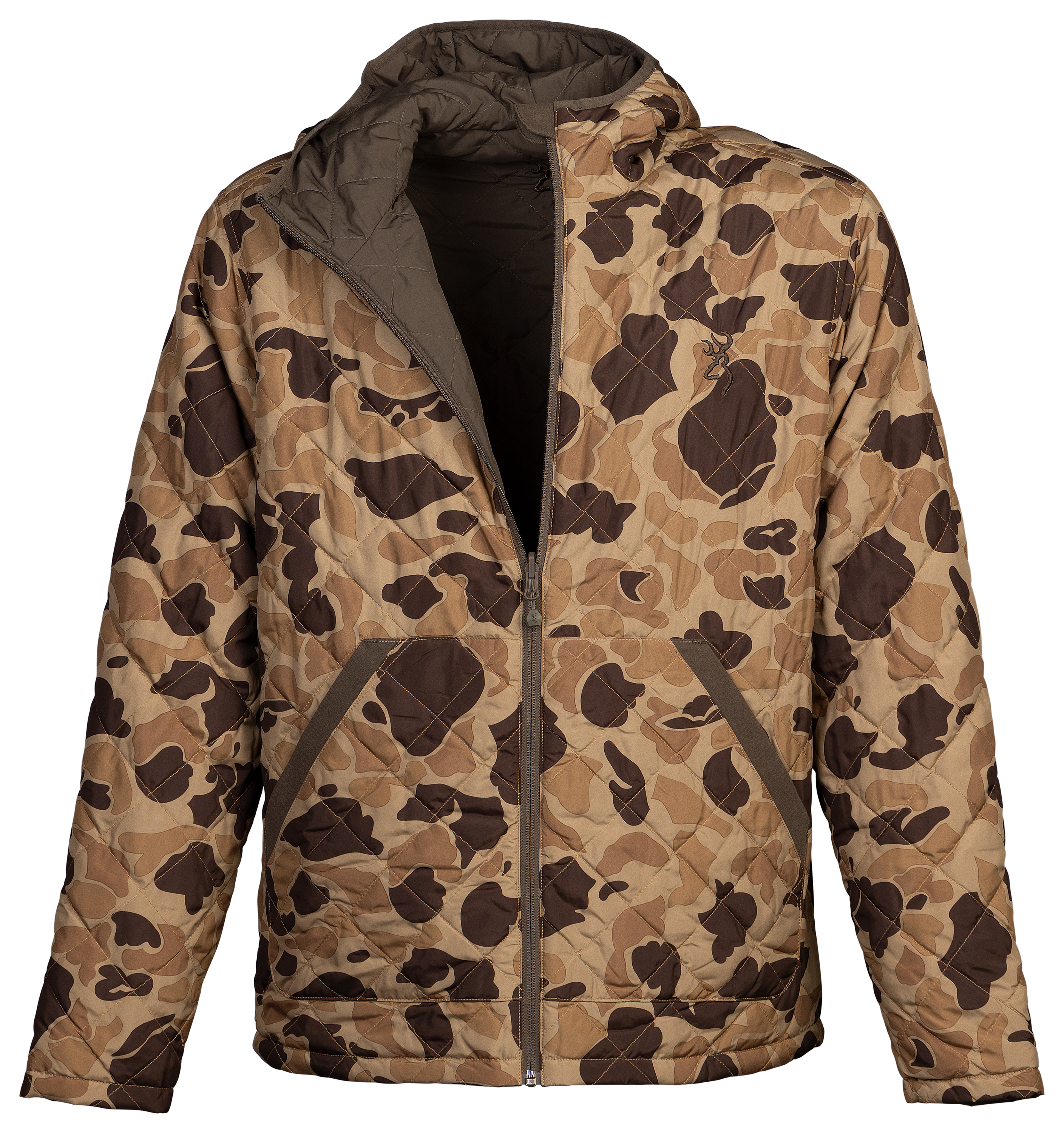 Image of Browning Lightweight Reversible Camp Jacket for Men - Major Brown/Vintage Tan - L