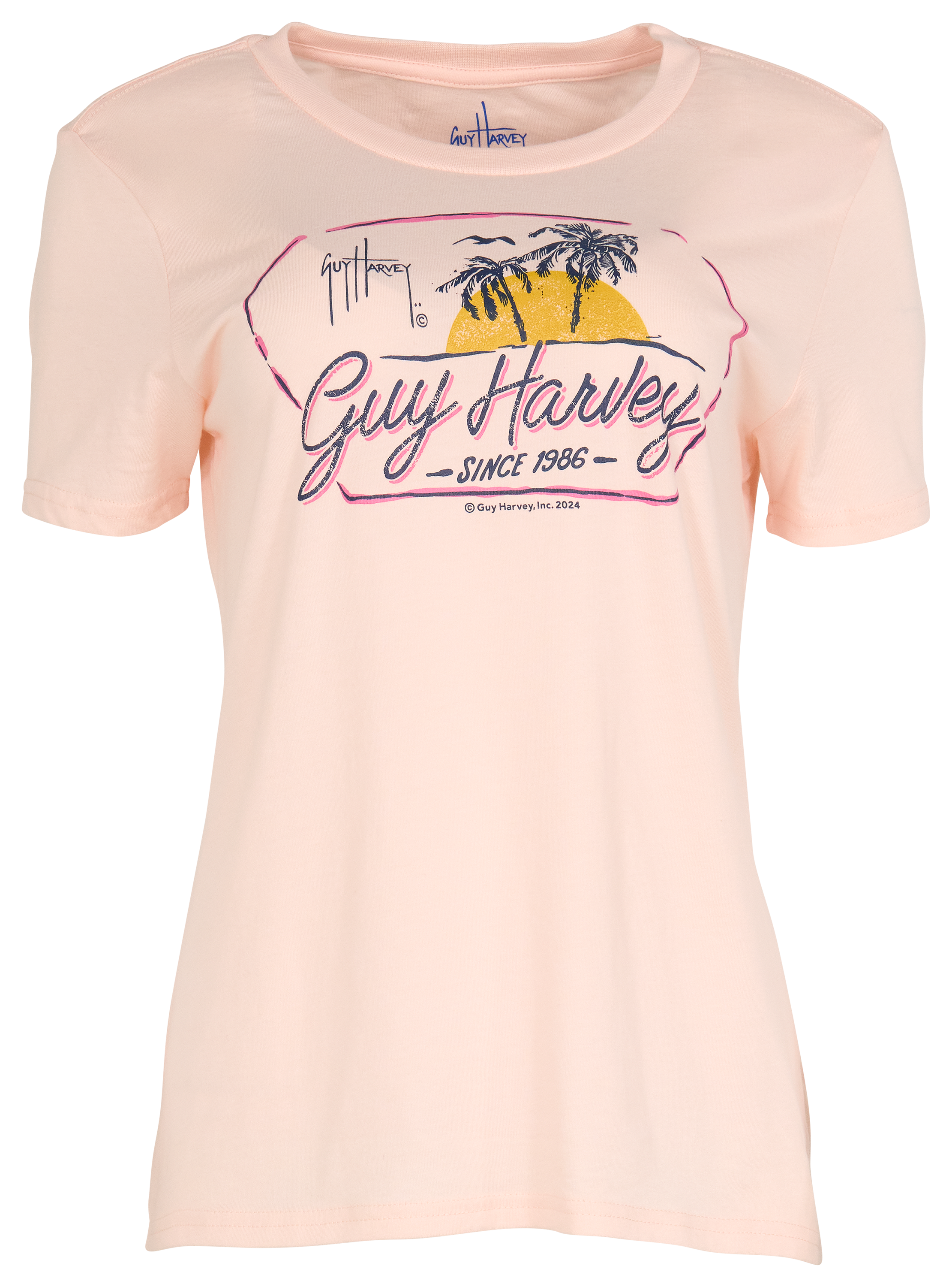 Image of Guy Harvey Retro Short-Sleeve Shirt - Seashell Pink