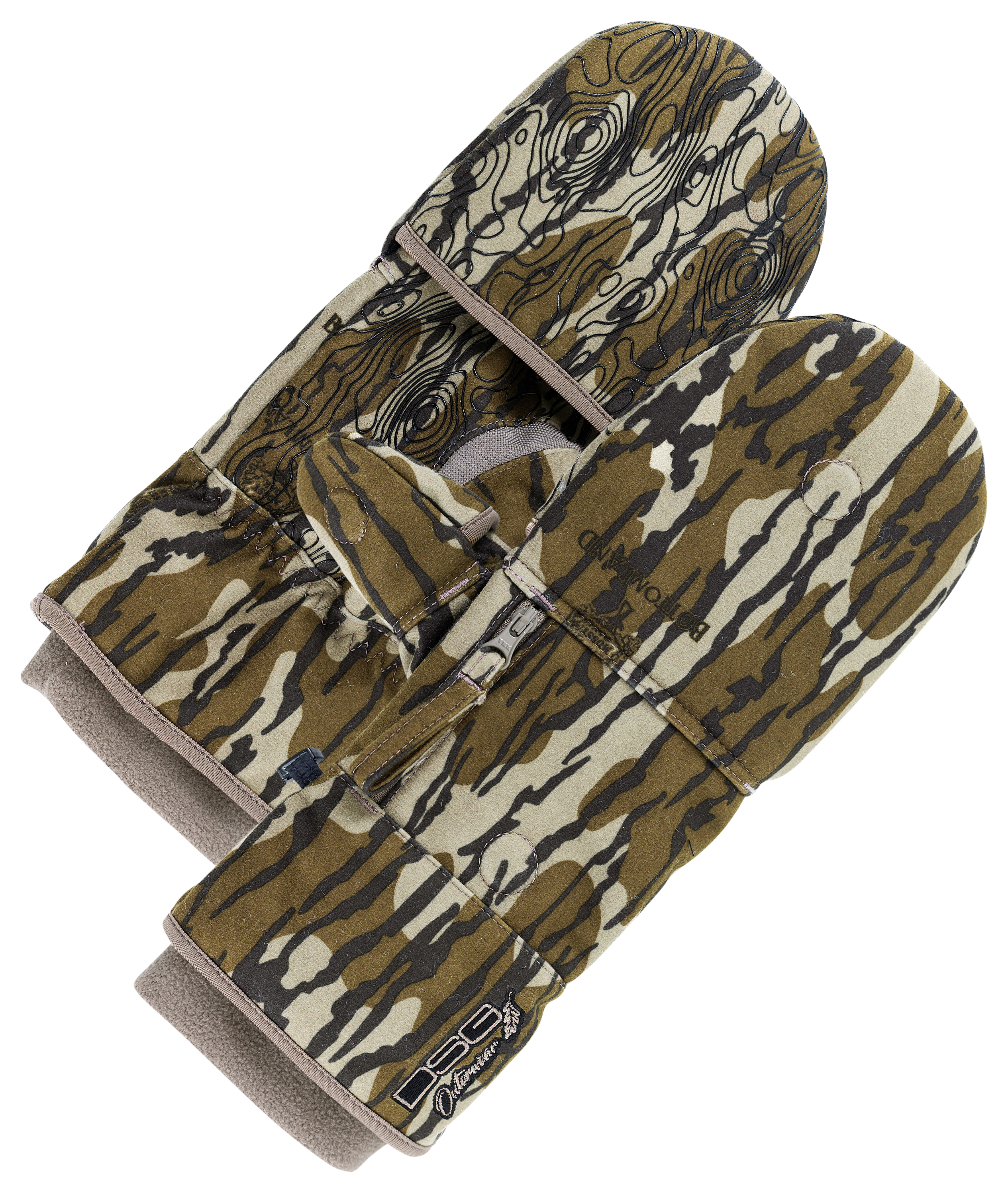 Image of DSG Outerwear Flip-Top Mittens 5.0 with Liner Gloves - Mossy Oak Bottomland - M
