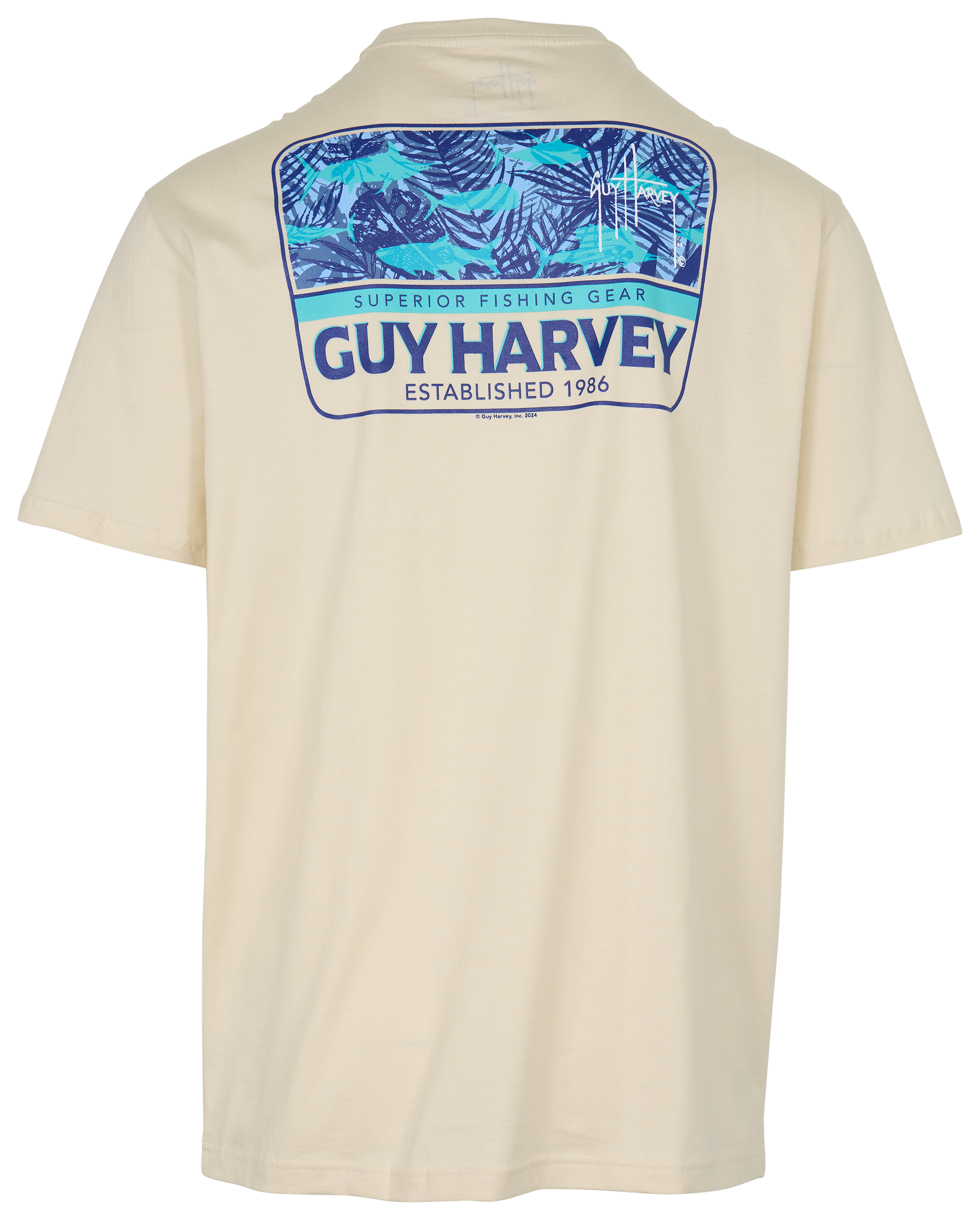 Image of Guy Harvey Surf Patch Short-Sleeve T-Shirt - Bone White
