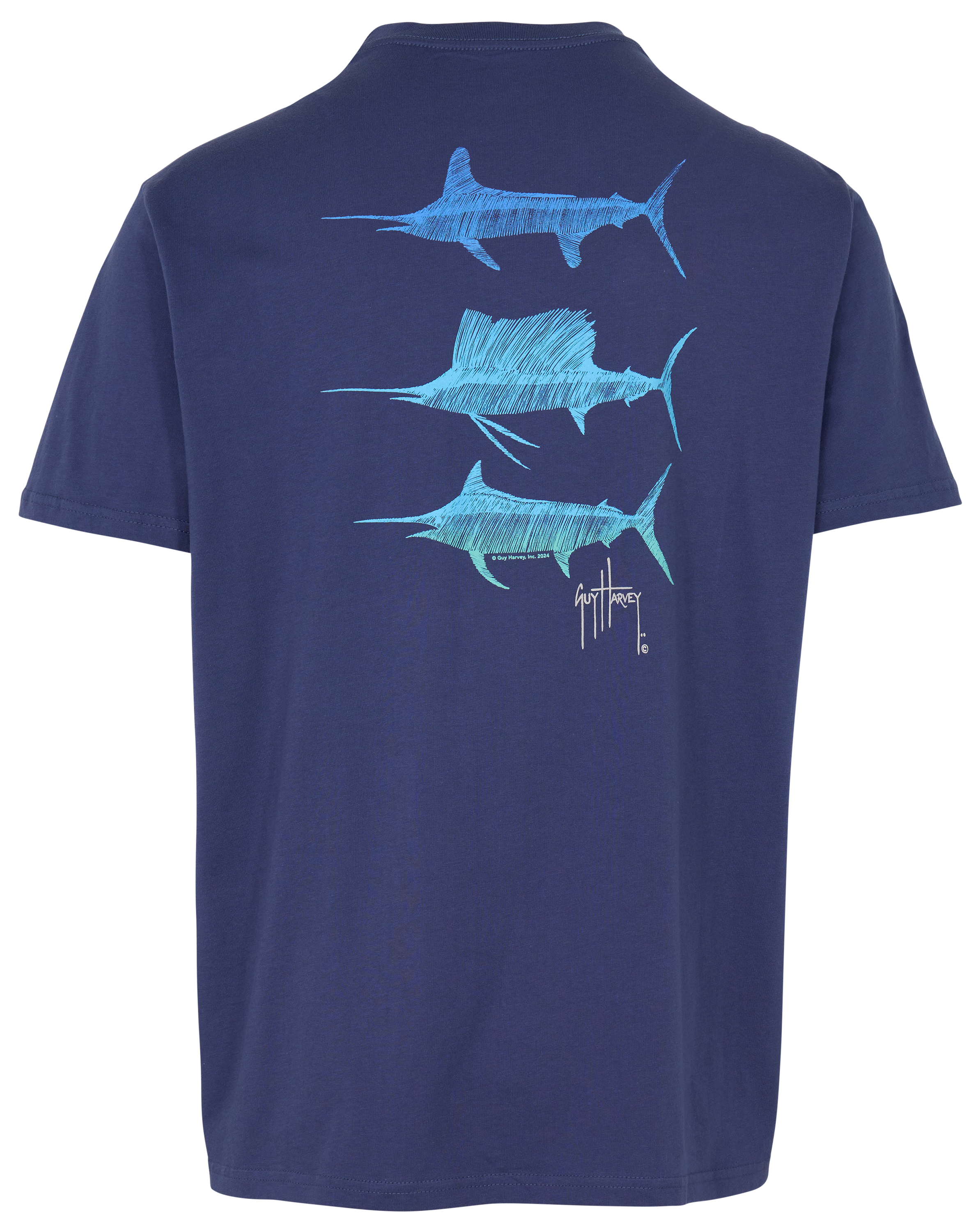 Image of Guy Harvey Gradient Bills Short-Sleeve T-Shirt - Crown Blue