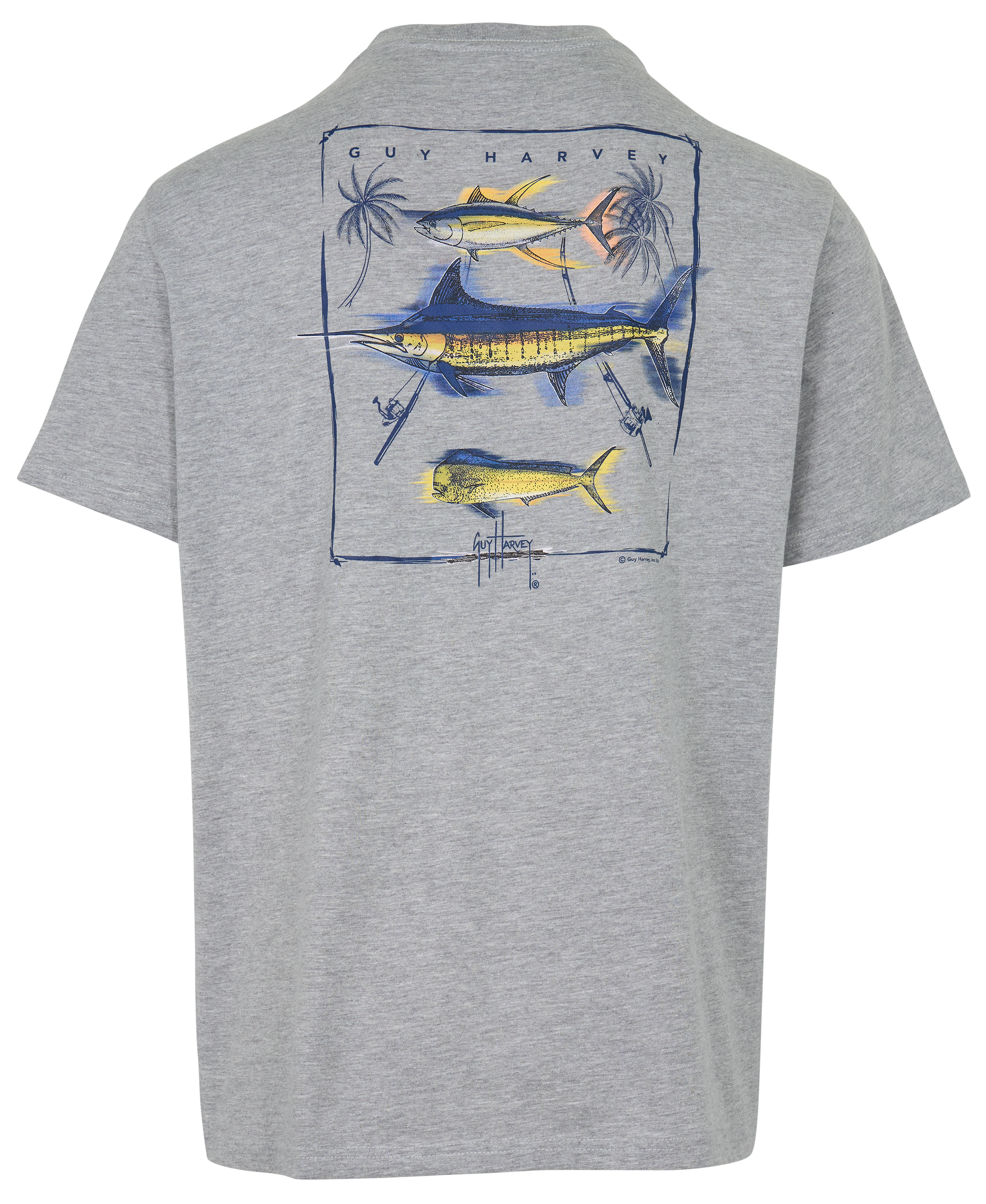 Image of Guy Harvey Stand Up Short-Sleeve T-Shirt - Sport Grey Heather