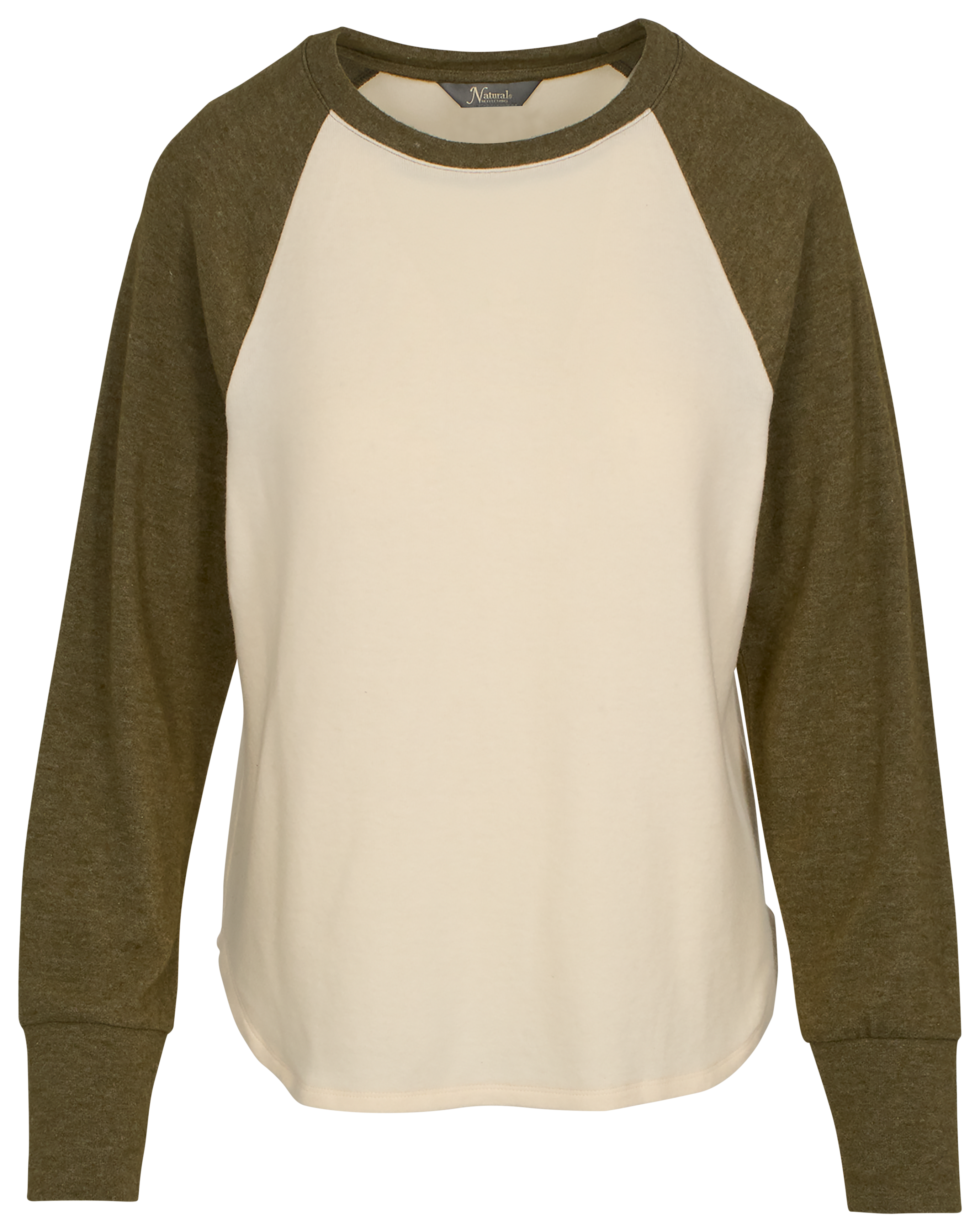 NATURAL REFLECTIONS Cozy Raglan Long-Sleeve Baseball Shirt