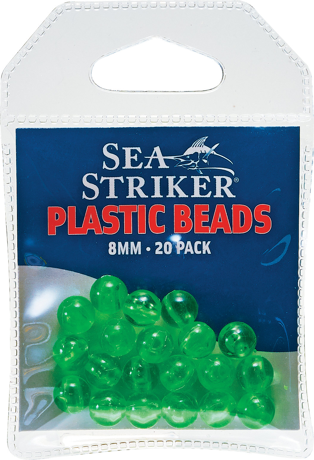 Sea Striker Round Beads - Red 8 mm