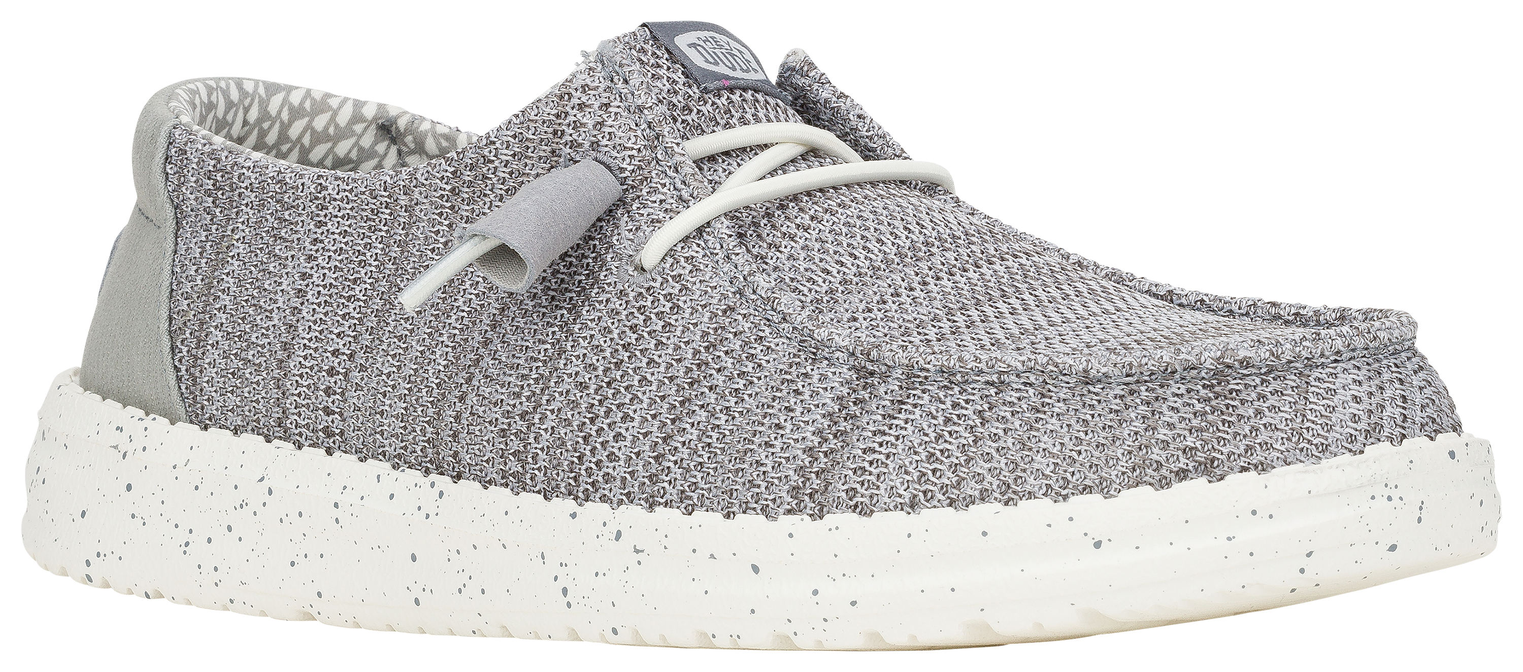 Image of HEYDUDE Wendy Stretch Sox Casual Shoes for Ladies - Light Grey - 10M