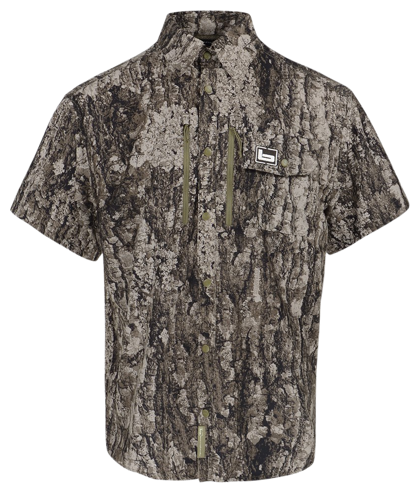 Image of Banded Badlander Lightweight Short-Sleeve Button-Down Shirt - TrueTimber Shadowbark