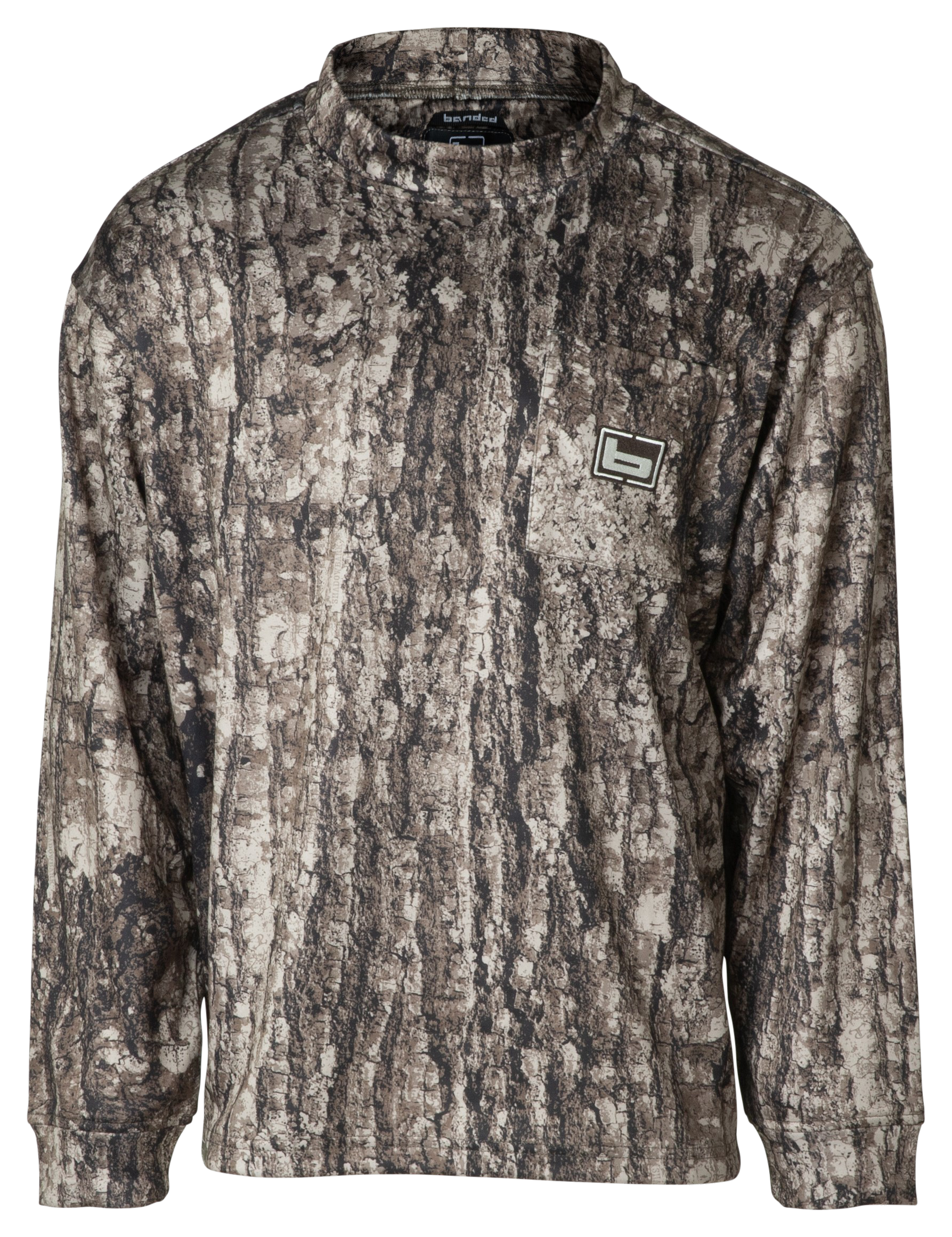 Image of Banded Tec Fleece Mock Neck Shirt - TrueTmber Shadowbark - 2XL