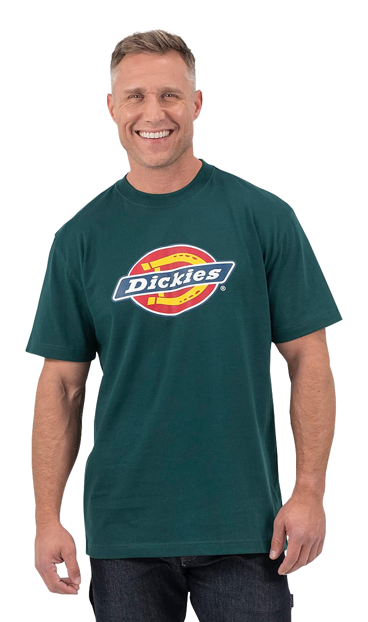 Image of Dickies Tri-Color Logo Short-Sleeve T-Shirt for Men - Forest