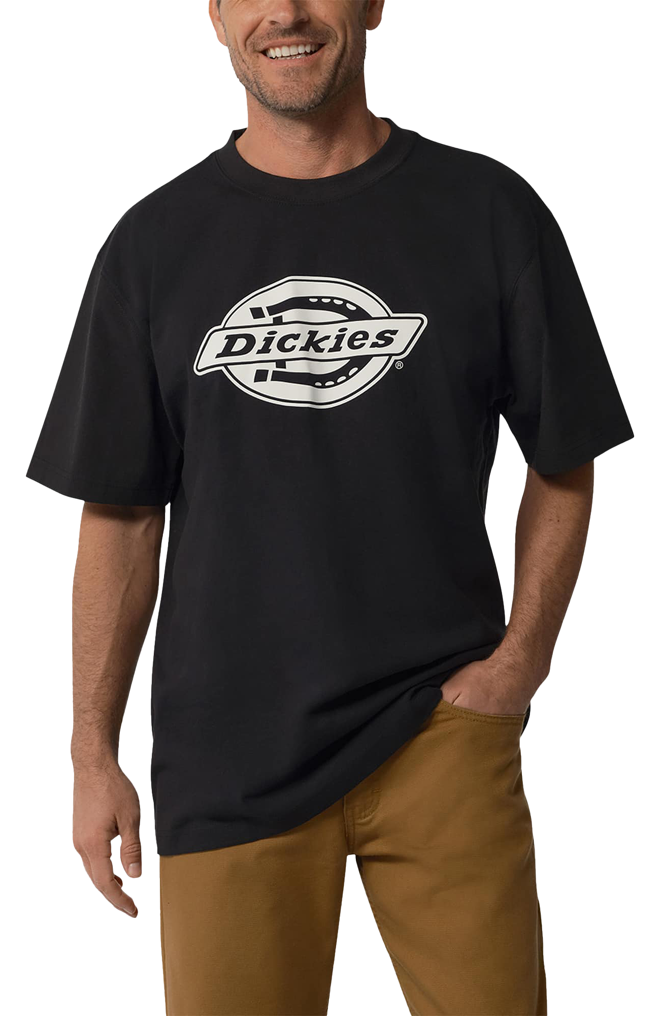 Image of Dickies Logo Graphic Heavyweight Short-Sleeve T-Shirt for Men