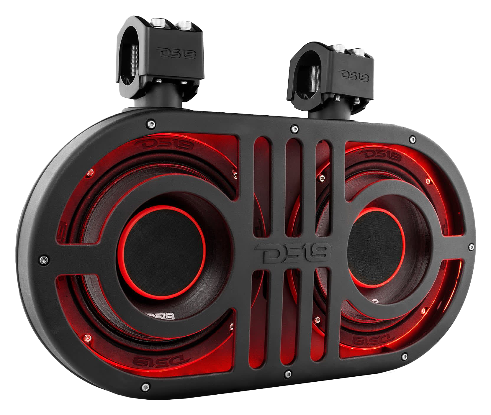Image of "DS18 Dual 8"" Speaker Roll-Cage Sound Bar System with Built-In LED RGB Lights"